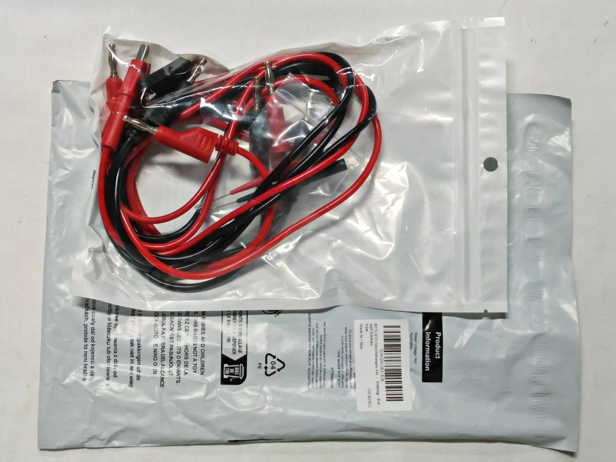 Multimeter Test Leads Set 4mm, 2pcs Banana Plug to Crocodile Clips Electrical Alligator Test Leads, 2pcs Double Ended Banana Plug 1m Test Lead with 2 Probes for Digital Multimeter 1000V 15A Red+Black - Image 8