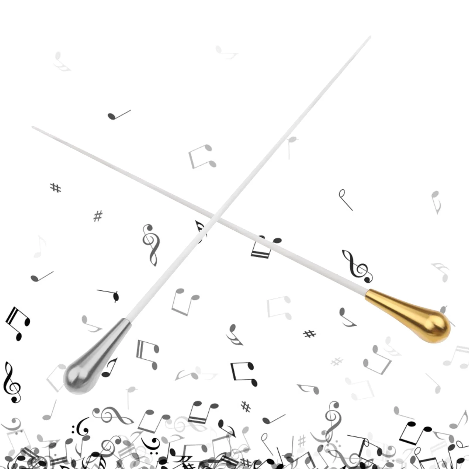 Multipurpose Musical Conductors Batons Metal Conducting Batons Wand Replacement Orchestra Conducting Stick Durable Metal S - Image 5