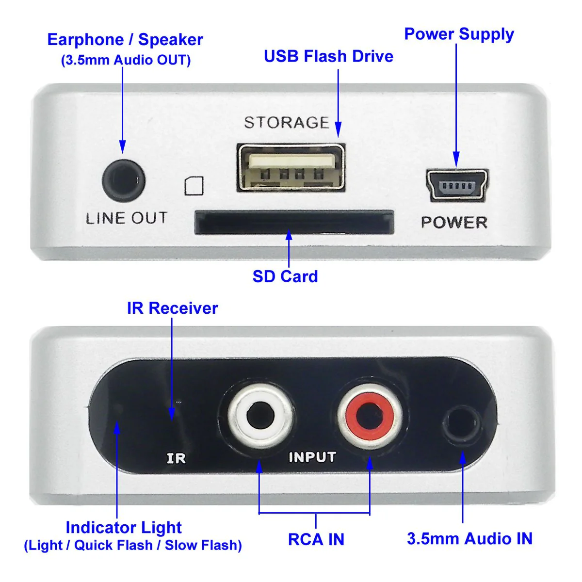 Music Digitizer CD Recorder for Music Audio Capture Device Cassette MP3 Recorder Converter with 3.5mm & RCA Line Input - Image 3