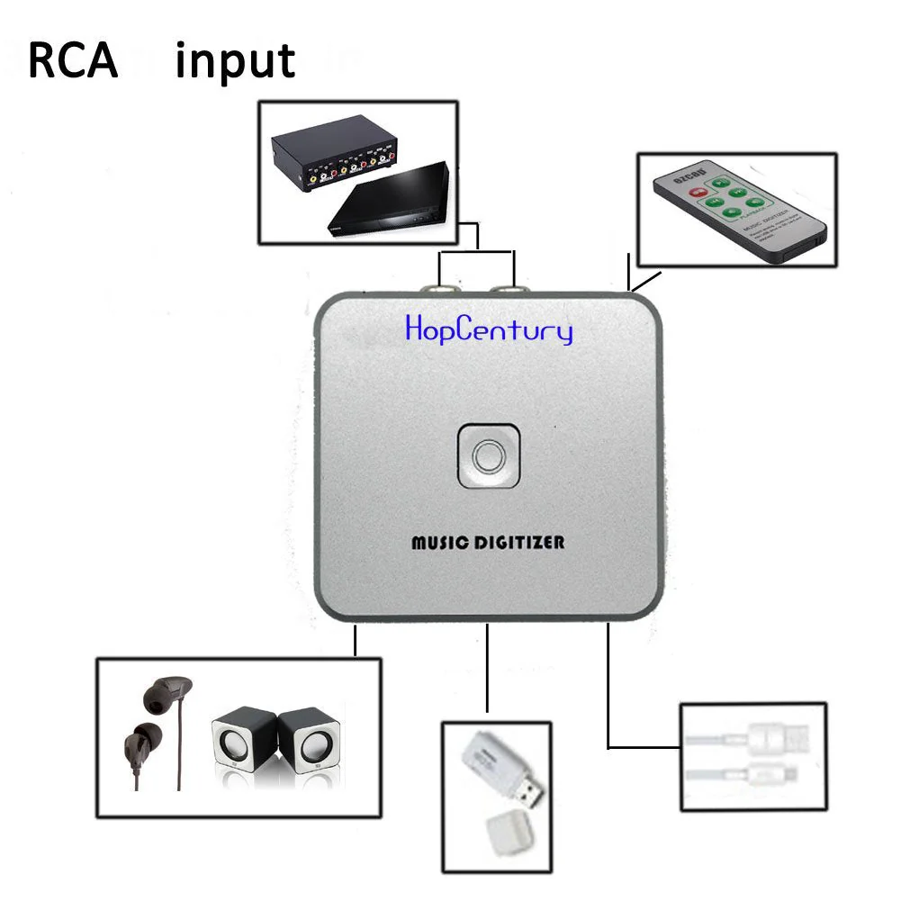 Music Digitizer CD Recorder for Music Audio Capture Device Cassette MP3 Recorder Converter with 3.5mm & RCA Line Input - Image 7