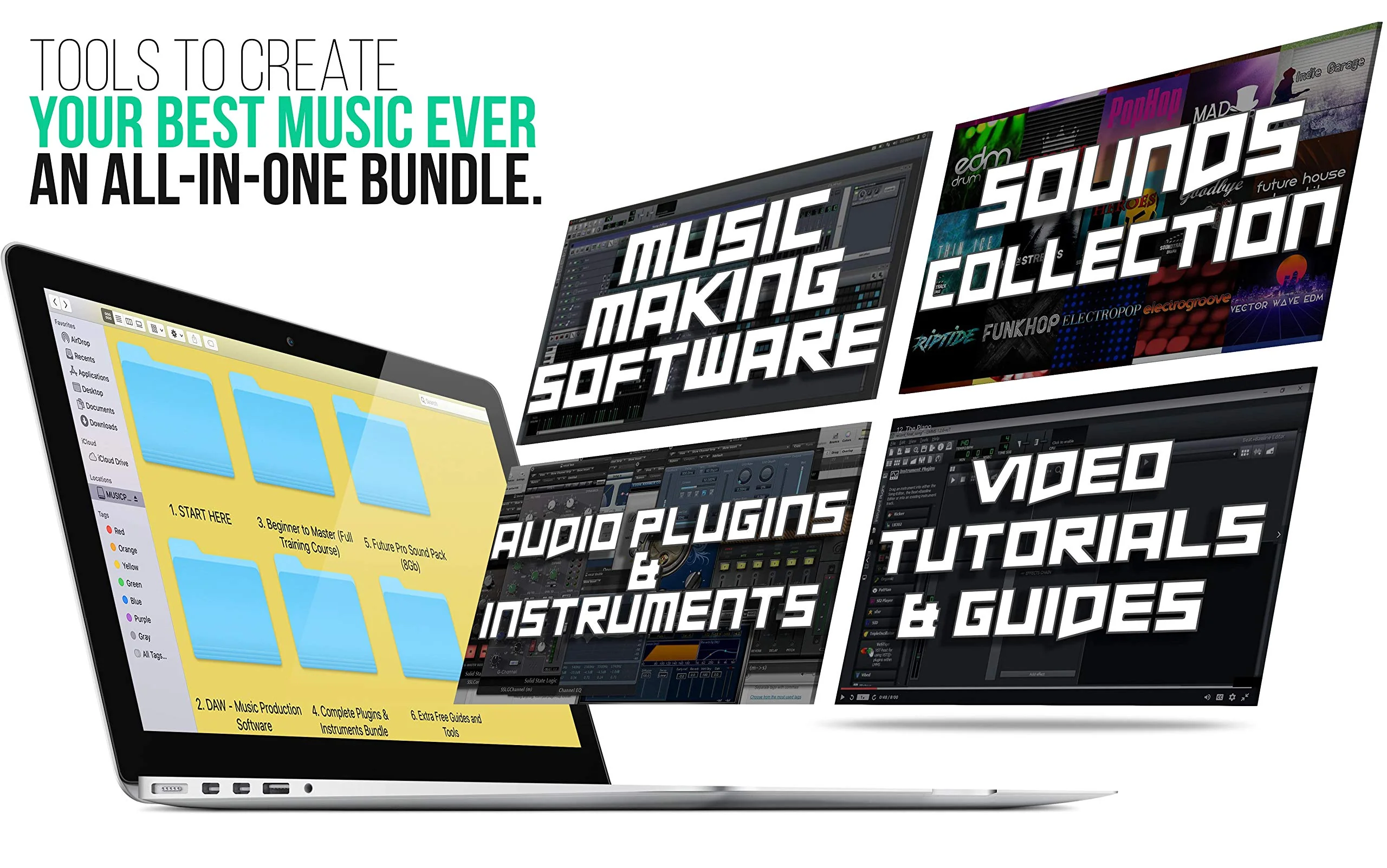 Music Software Bundle for Recording, Editing, Beat Making & Production - DAW, VST Audio Plugins, Sounds for Mac & Windows PC - Image 2