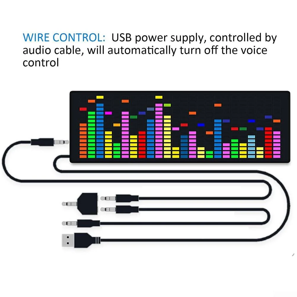 Music Spectrum Display, Music Spectrum Display Analyzer, VU Meter, RGB Audio Level Display, Amplifier Board, Color LED Screen, Voice Control + Wire Control - Image 3