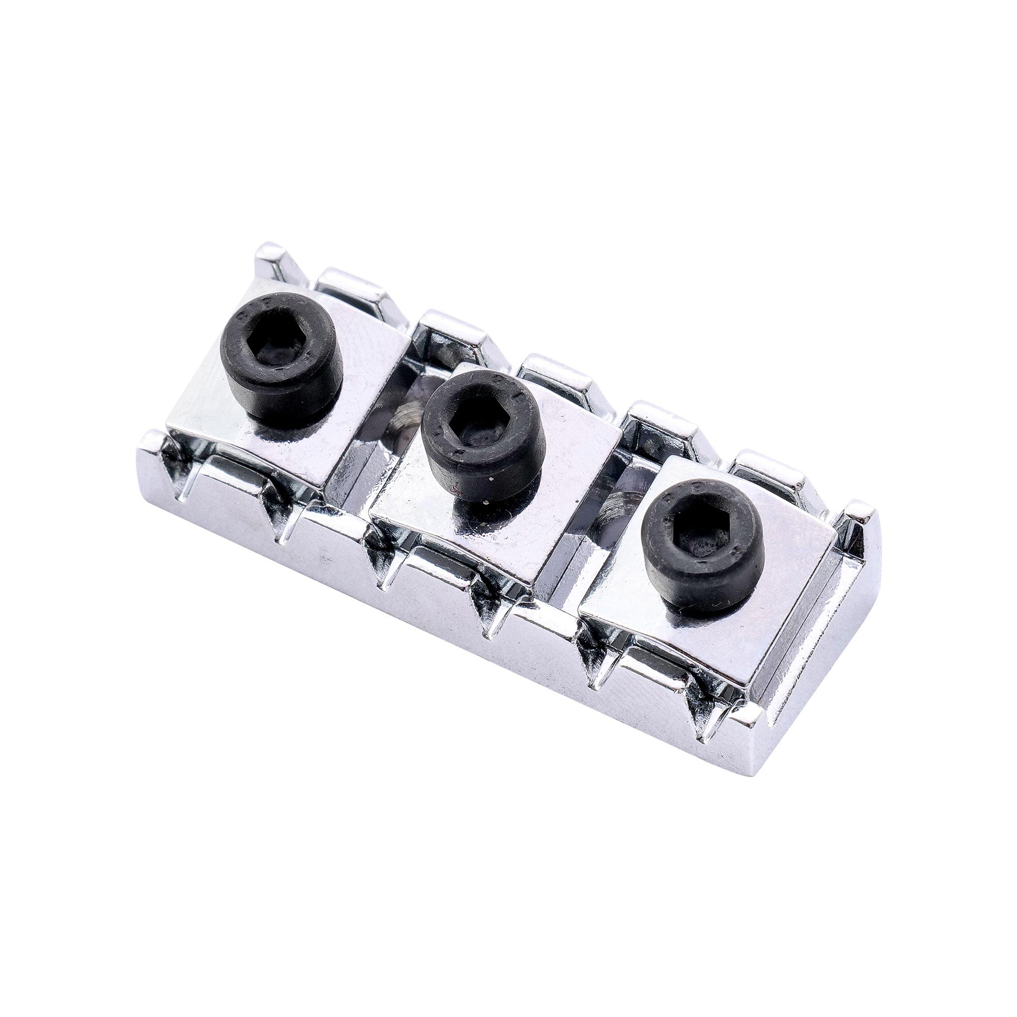 Musiclily 42mm Guitar Metal Locking Nut String Lock for Floyd Rose Style Electric Guitar Double Locking Tremolo System, Chrome - Image 4
