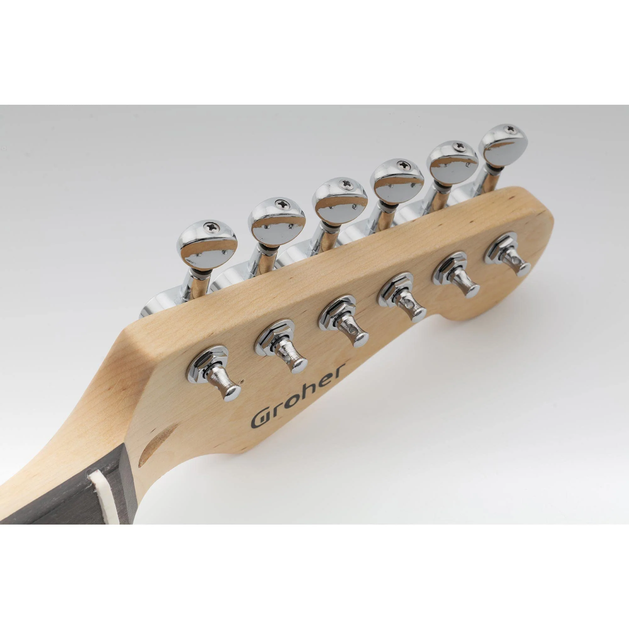 Musiclily 6 inline Sealed Guitar Tuners Tuning Pegs Keys Machine Heads Set for Strat Tele Electric Guitar Replacement,Kidney Button Chrome Kidney Button Chrome - Image 8