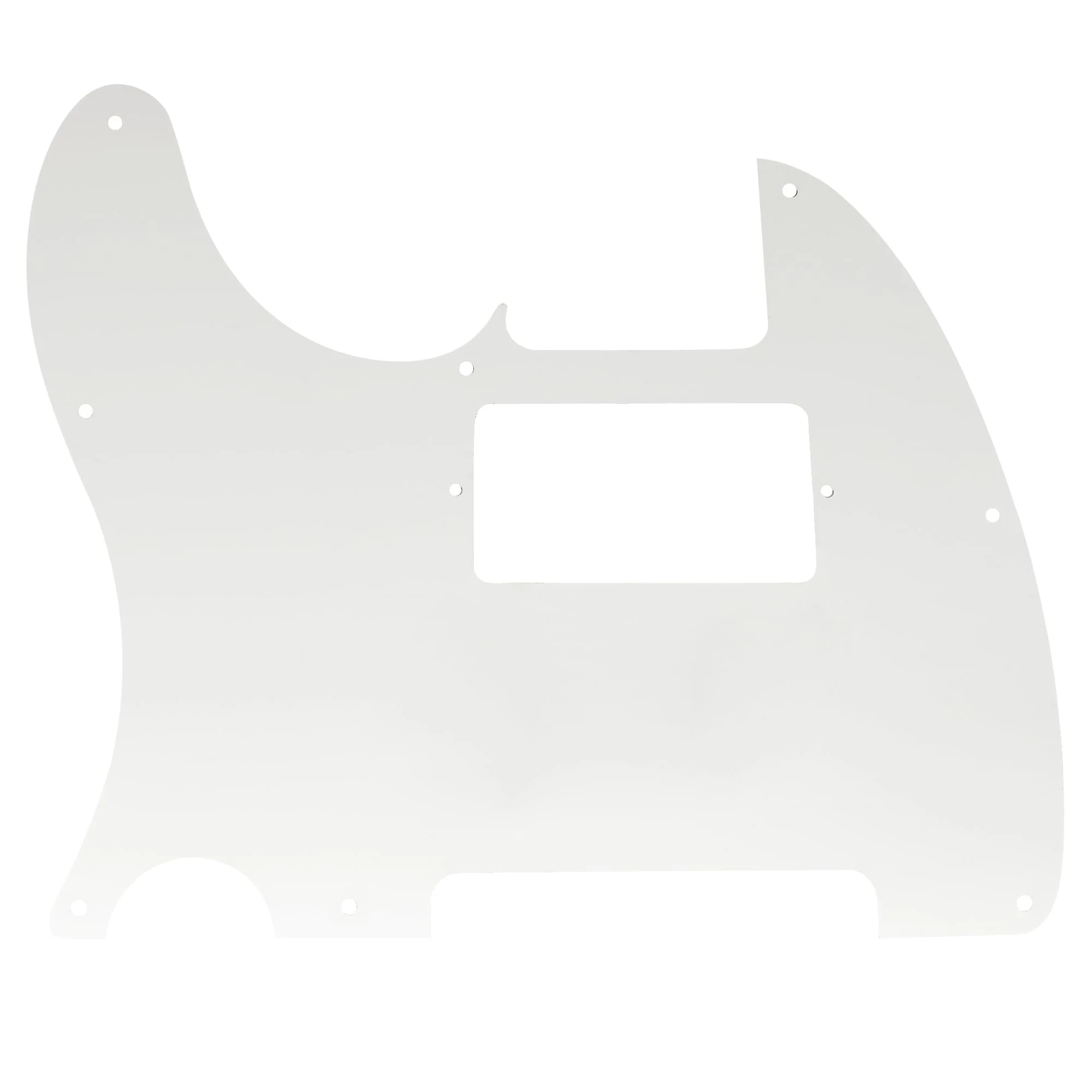 Musiclily 8 Hole Guitar Telecaster Pickguard Humbucker HH Scratch Plate for Fender USA/Mexican Standard Tele Parts, White 3Ply - Image 3