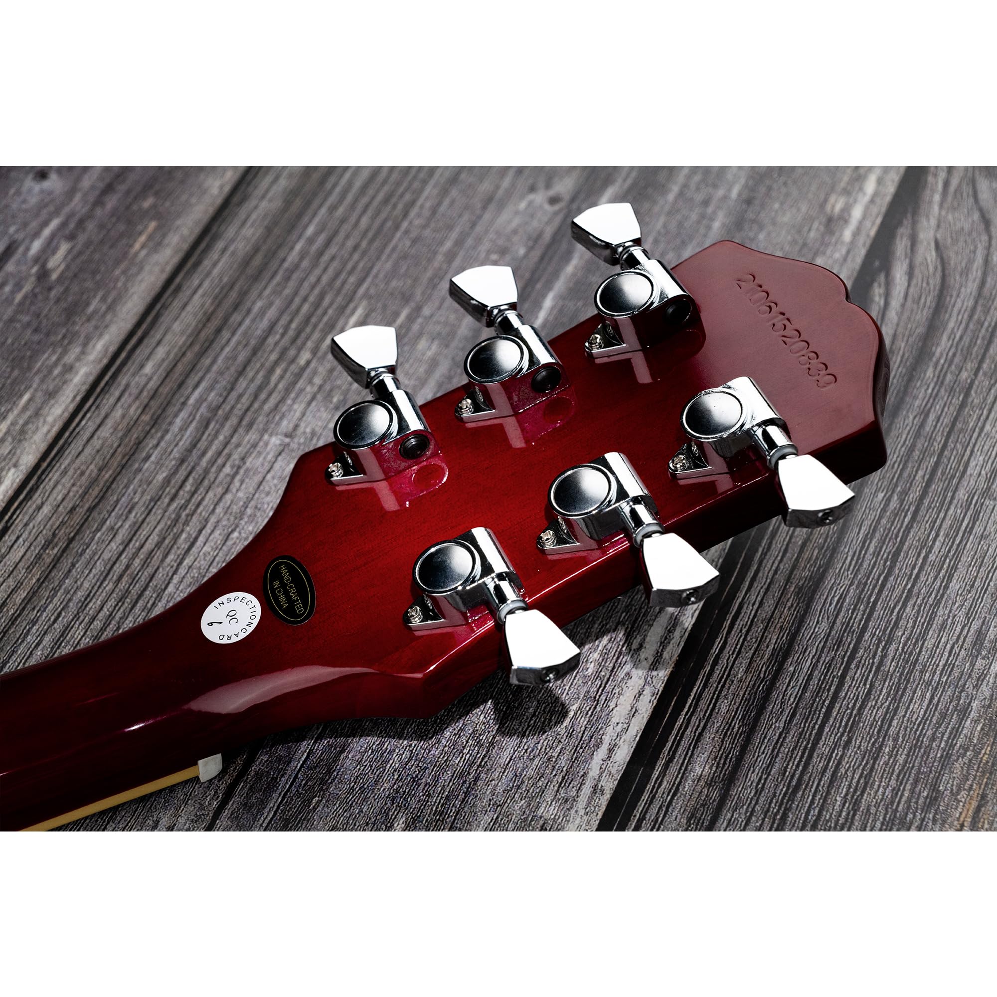 Musiclily Economy 3L3R Roto Style Sealed Guitar Tuners Machine Heads Tuning Pegs Keys Set for Epiphone Les Paul SG ES, Keystone Button Chrome - Image 7