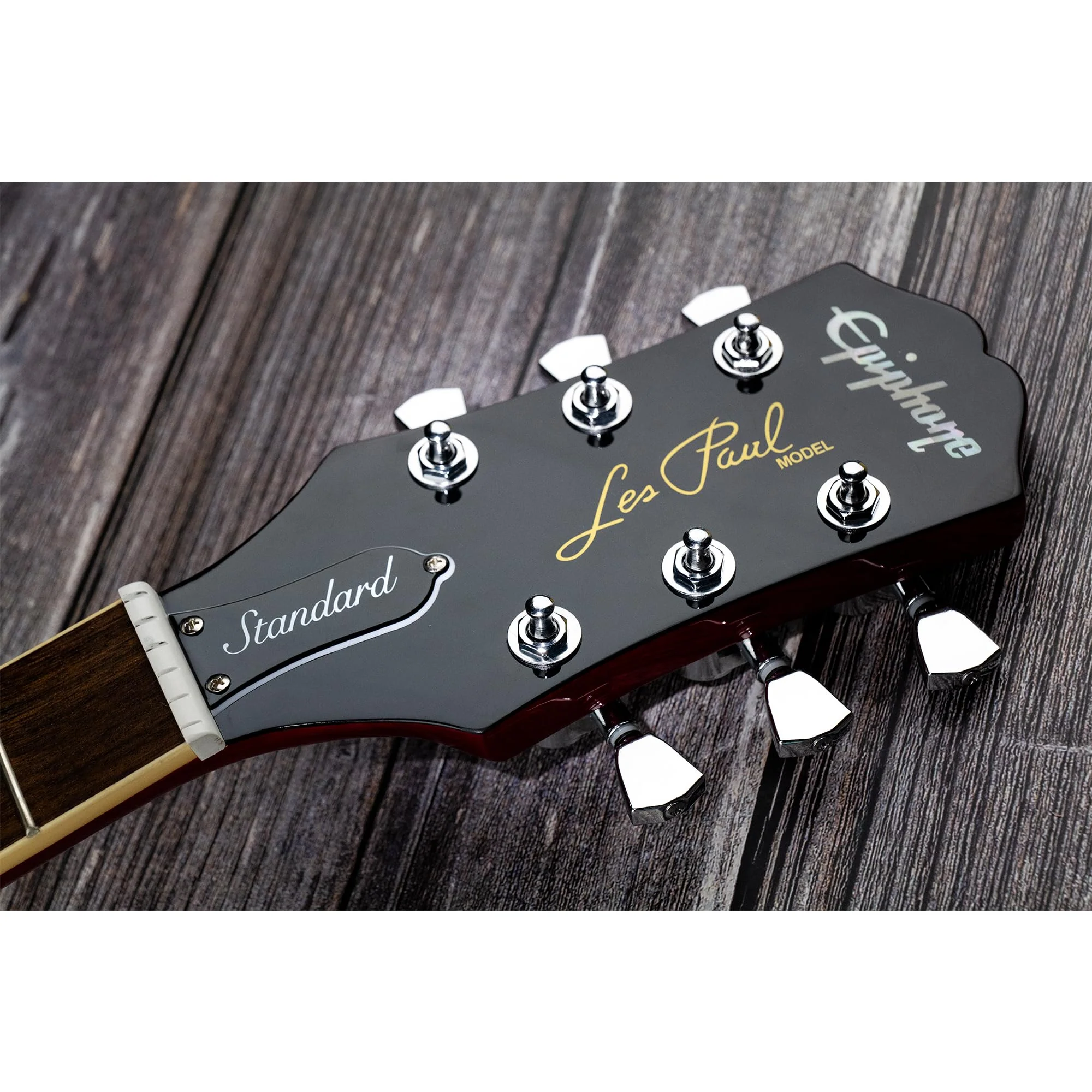 Musiclily Economy 3L3R Roto Style Sealed Guitar Tuners Machine Heads Tuning Pegs Keys Set for Epiphone Les Paul SG ES, Keystone Button Chrome - Image 8