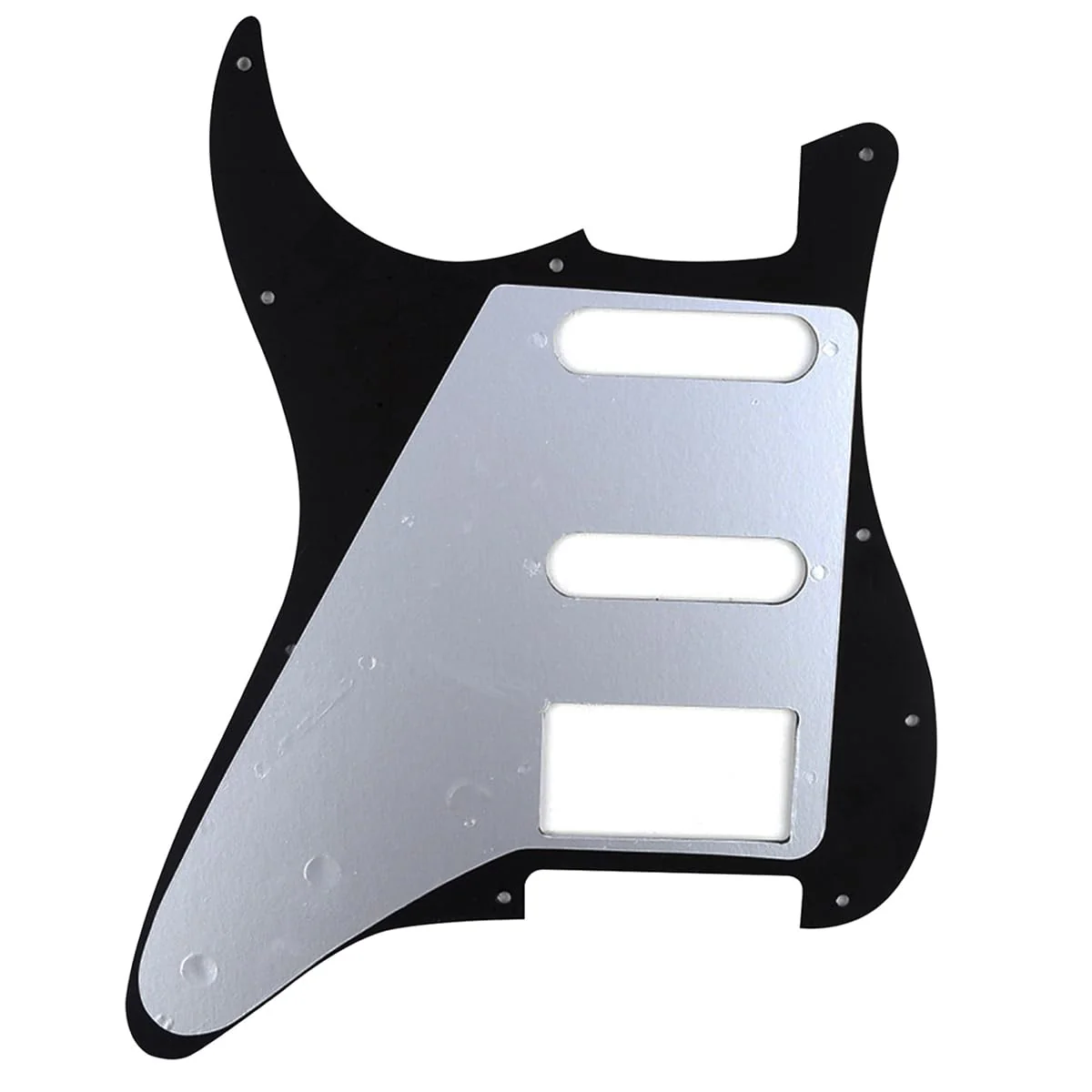 Musiclily HSS 11 Hole Strat Pickguard ST Guitar Pick Guard Scratch Plate for Fender American/Mexican Standard Stratocaster Modern Style Electric Guitar,3Ply Black 3ply Black - Image 3