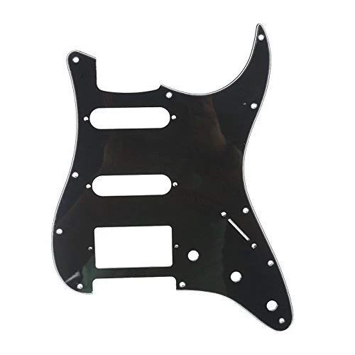 Musiclily HSS 11 Hole Strat Pickguard ST Guitar Pick Guard Scratch Plate for Fender American/Mexican Standard Stratocaster Modern Style Electric Guitar,3Ply Black 3ply Black - Image 4