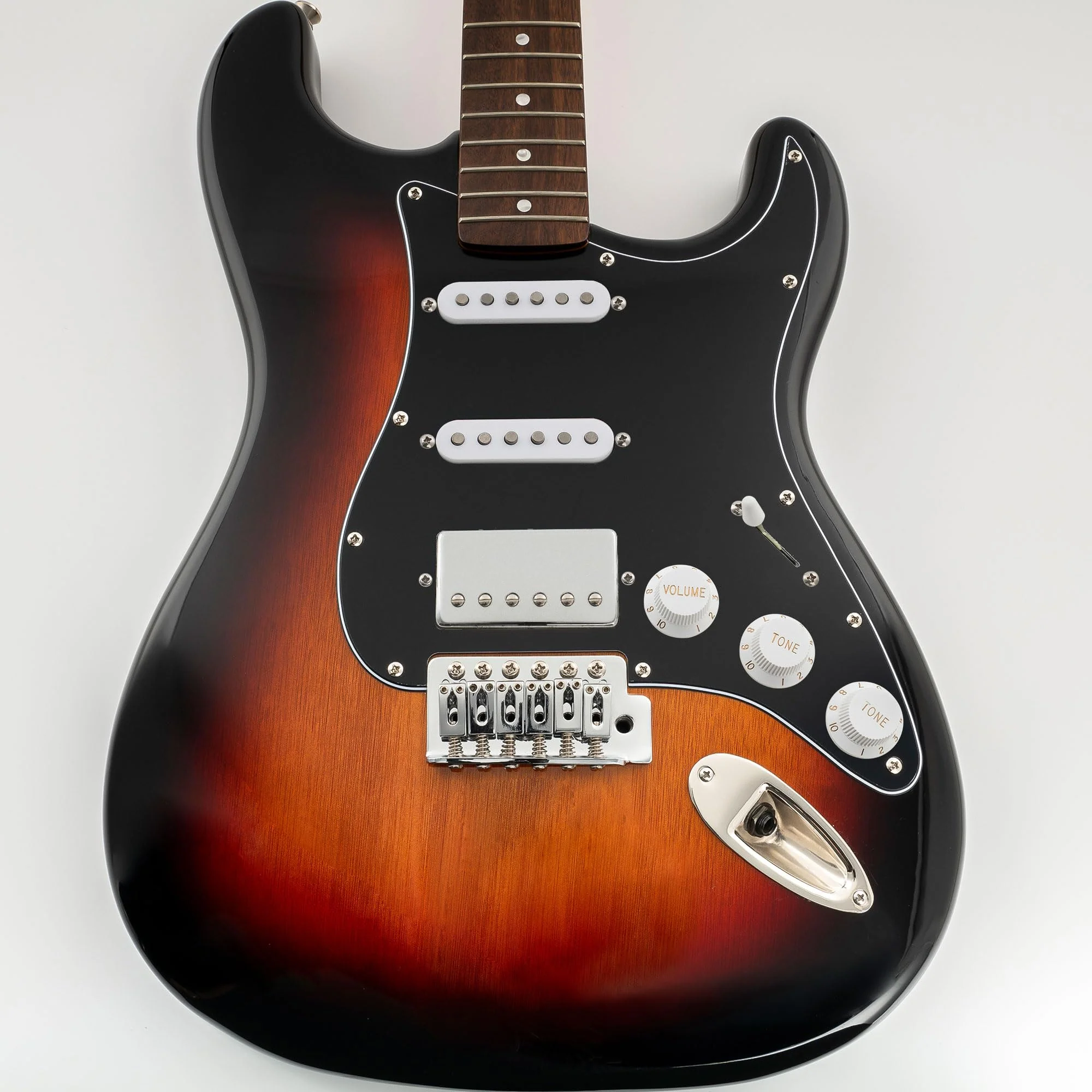 Musiclily HSS 11 Hole Strat Pickguard ST Guitar Pick Guard Scratch Plate for Fender American/Mexican Standard Stratocaster Modern Style Electric Guitar,3Ply Black 3ply Black - Image 6