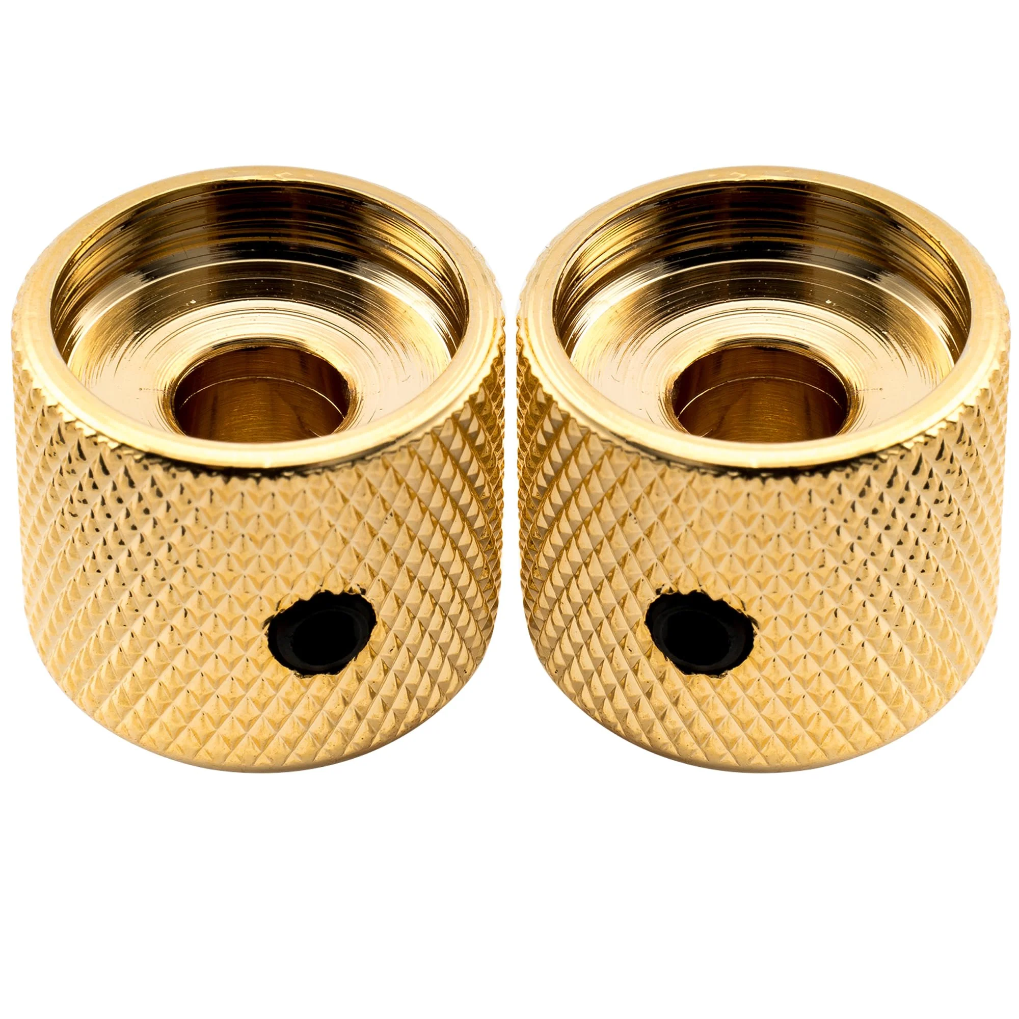 Musiclily Pro 1/4 Inch Steel Mother-of-Pearl Top Dome Knobs with Set Screw Universal Fitting Control Knobs for Electric Guitar or Bass, Gold (Set of 2) - Image 4