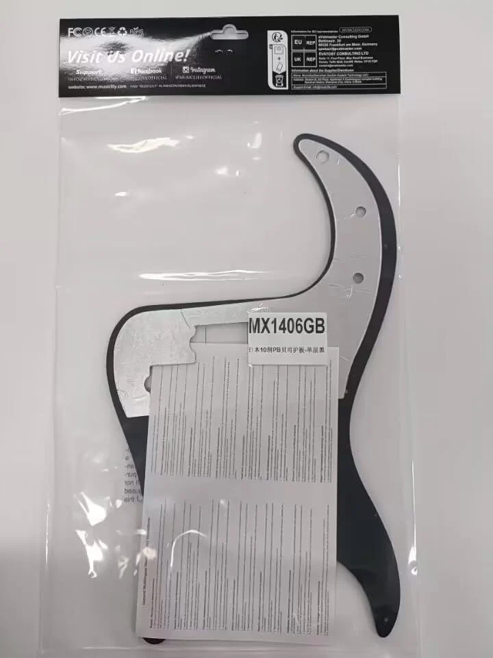 Musiclily Pro 10-Hole P Bass Pickguard for JPN Fender Japan 4-String Precision Bass, 1Ply Black - Image 5
