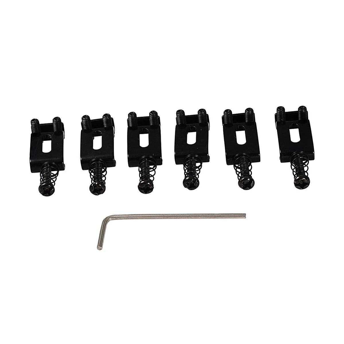 Musiclily Pro 11.3mm Steel Vintage Style Guitar Tremolo Bridge Saddles for Fender Strat Stratocaster Electric Guitar, Black (Set of 6) - Image 3