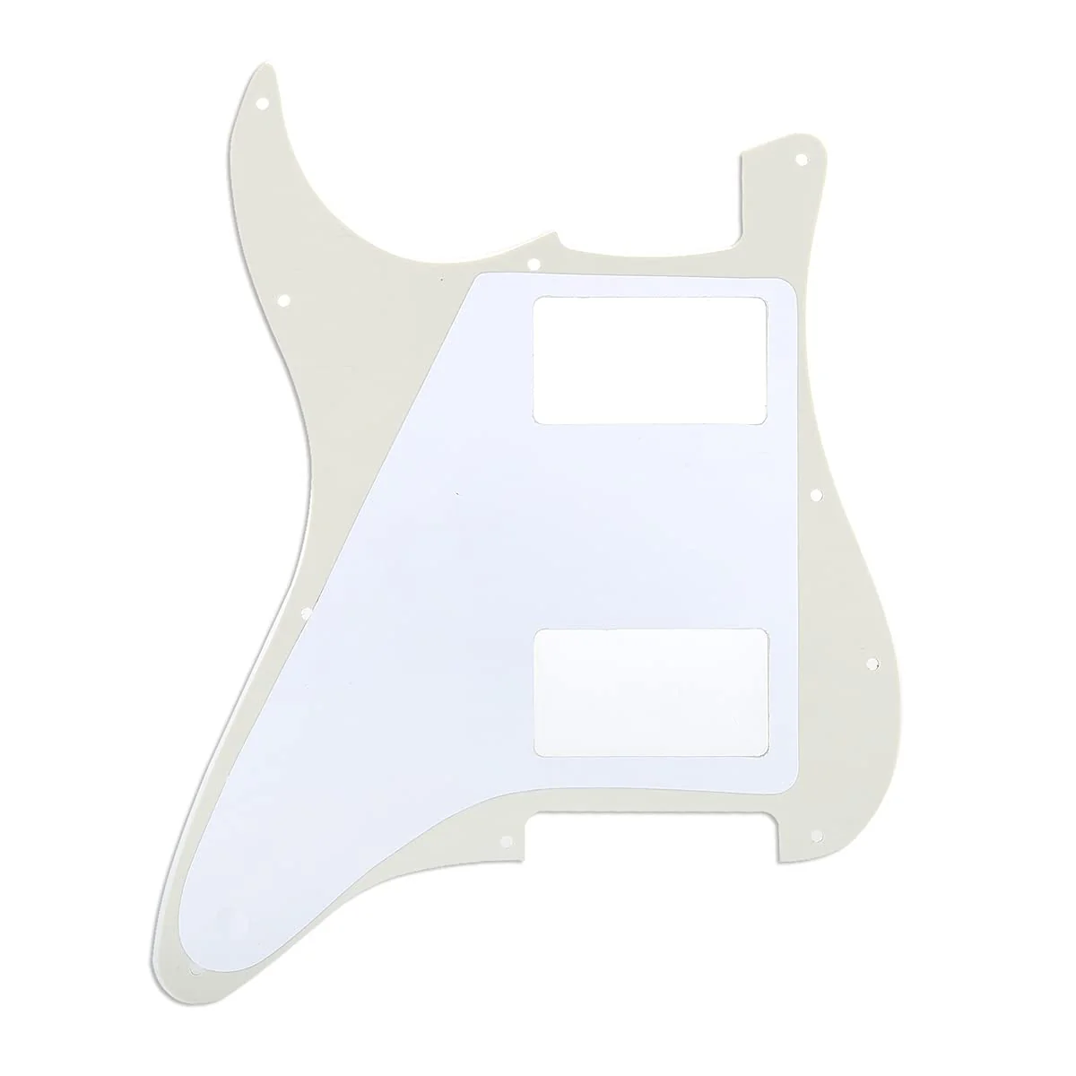 Musiclily Pro 11 Hole HH Strat Pickguard Humbucker Guitar Scratch Plate for USA/Mexican Made Fender Standard Stratocaster Modern Style, 3Ply Cream - Image 3