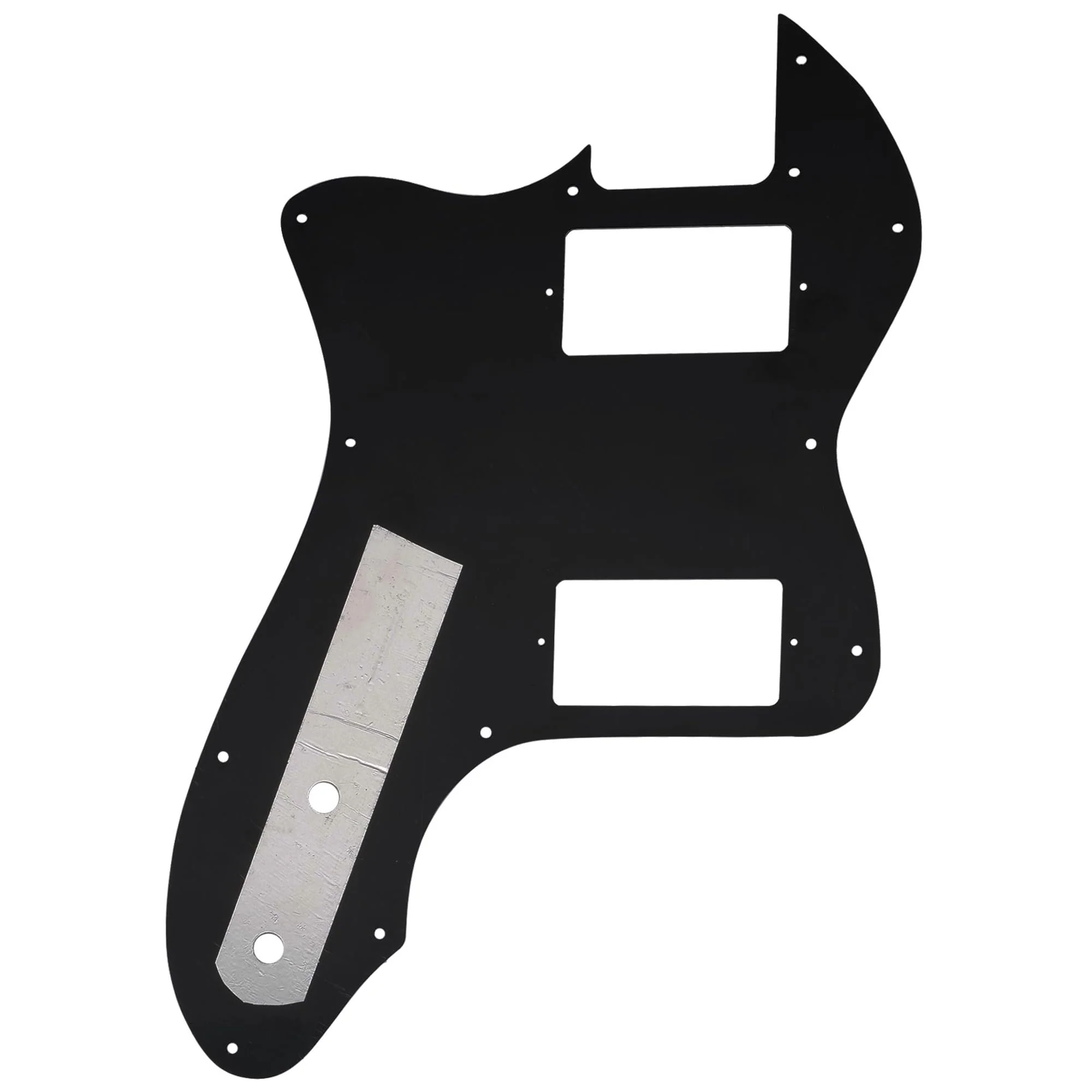 Musiclily Pro 12 Holes Covered HH Guitar Pickguard For USA/Mexico Fender 72 Tele Thinline Style Electric Guitar, 3Ply Black - Image 3