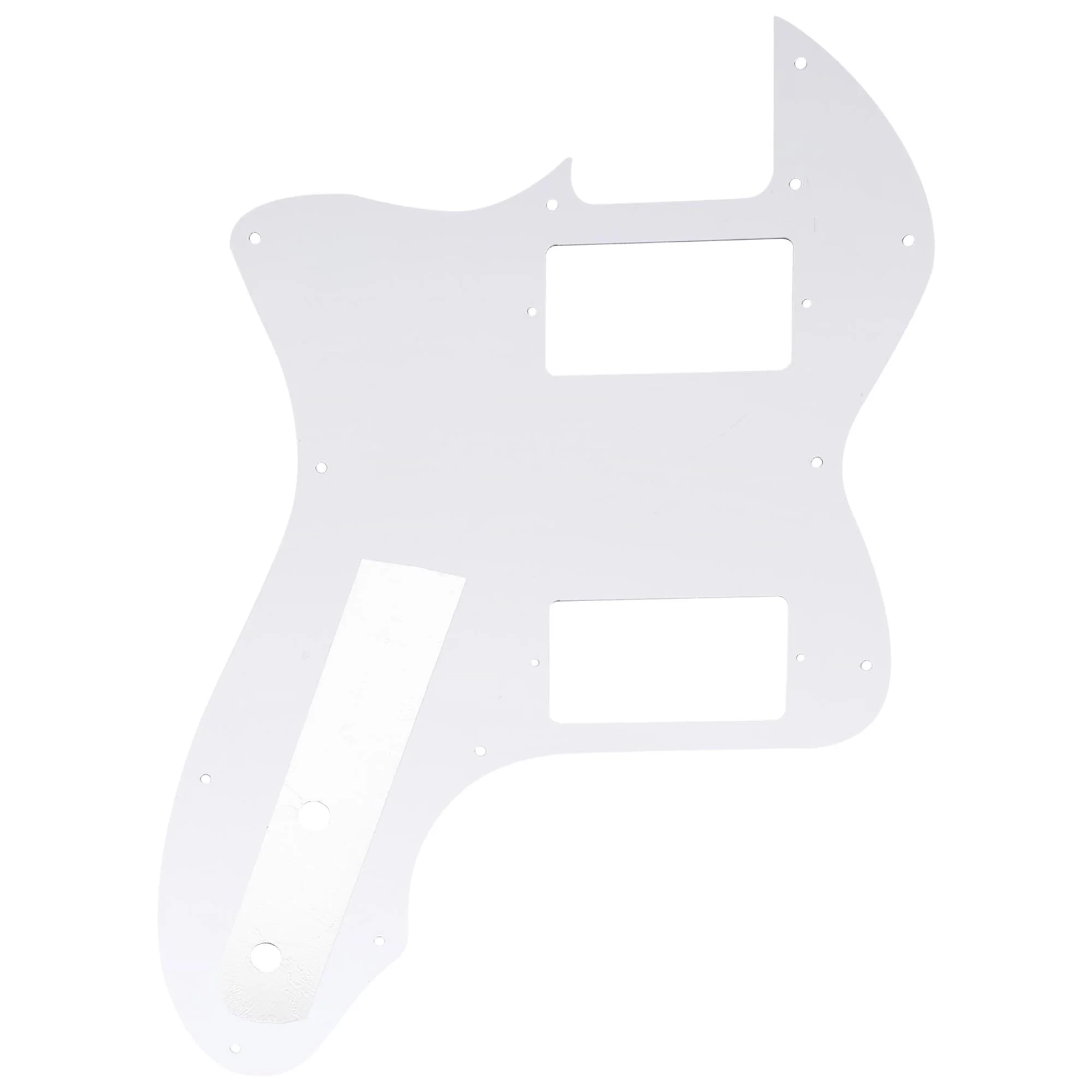 Musiclily Pro 12 Holes Covered HH Guitar Pickguard For USA/Mexico Fender 72 Tele Thinline Style Electric Guitar, 4Ply White Pearl - Image 3