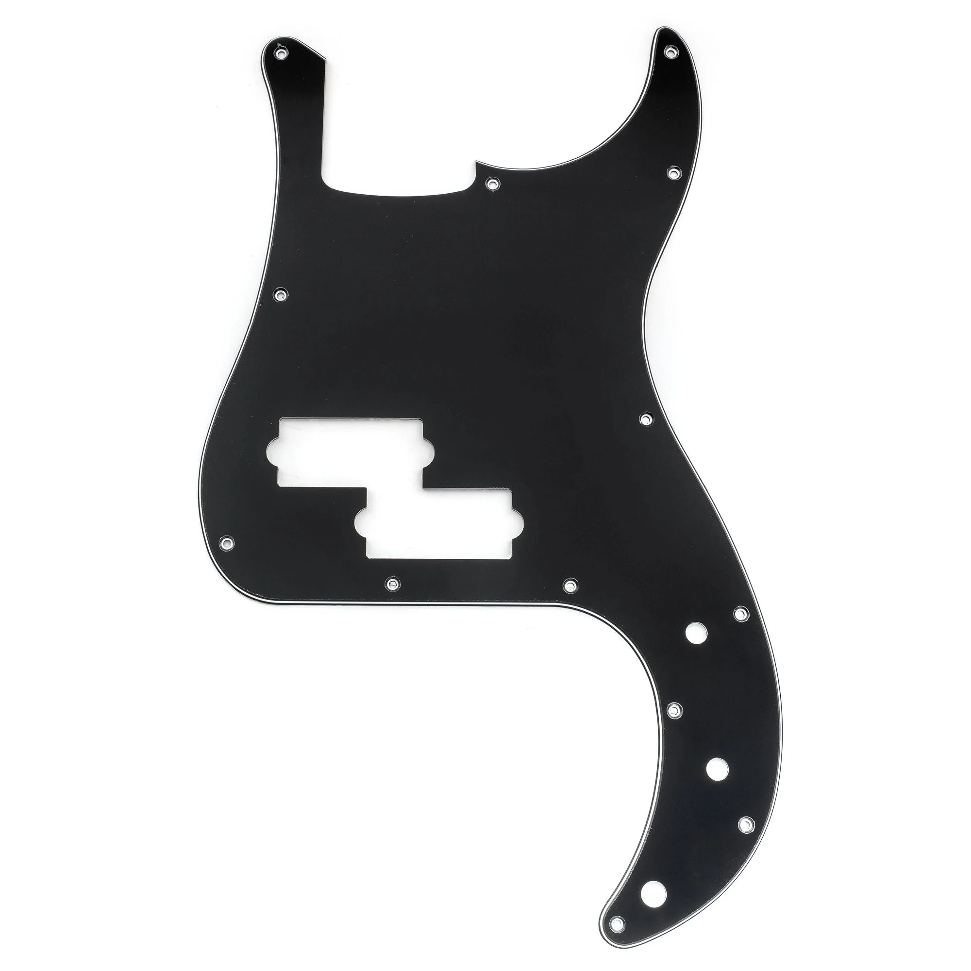 Musiclily Pro 13-Hole Bass Pickguard for Squier Sonic Precision Bass, 3Ply Black