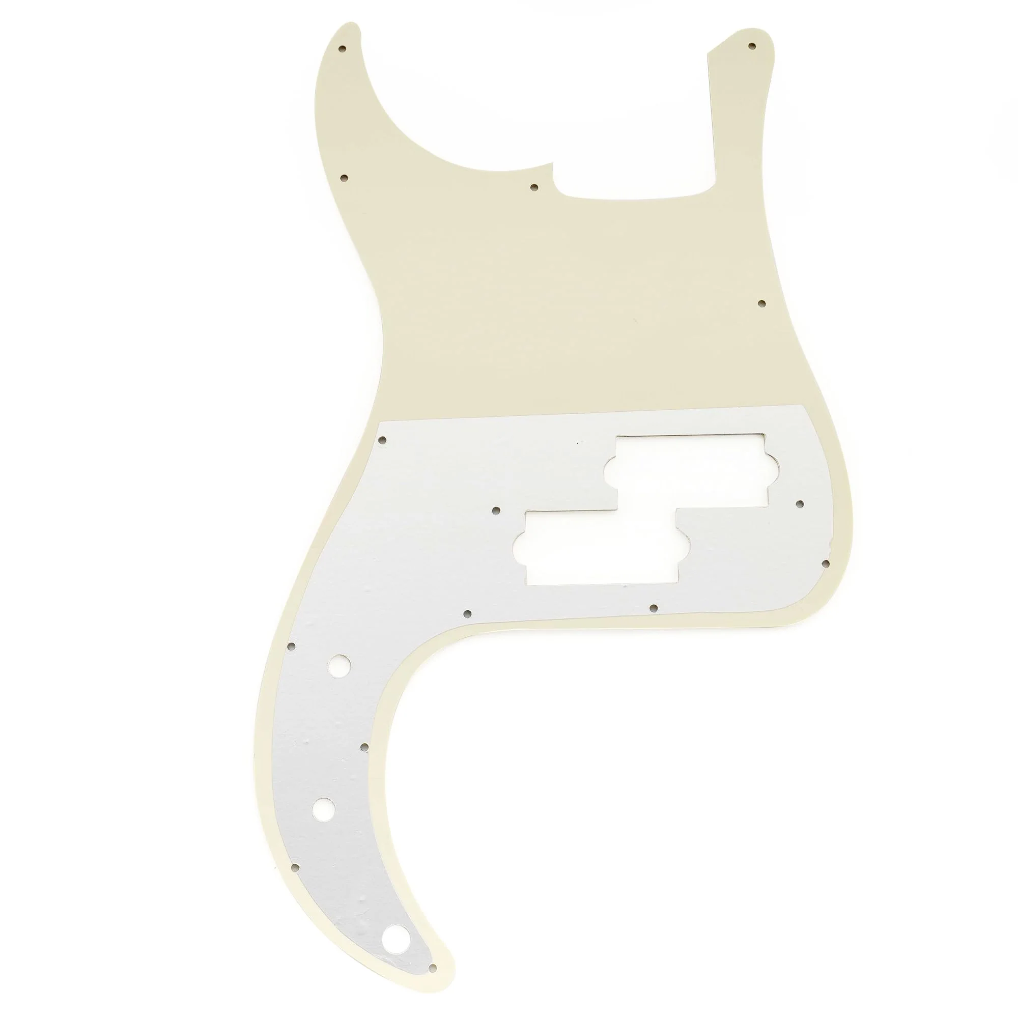 Musiclily Pro 13-Hole P Bass Pickguard for MIJ Fender Japan 4-String Precision Bass, 4Ply Aged White Pearl - Image 3