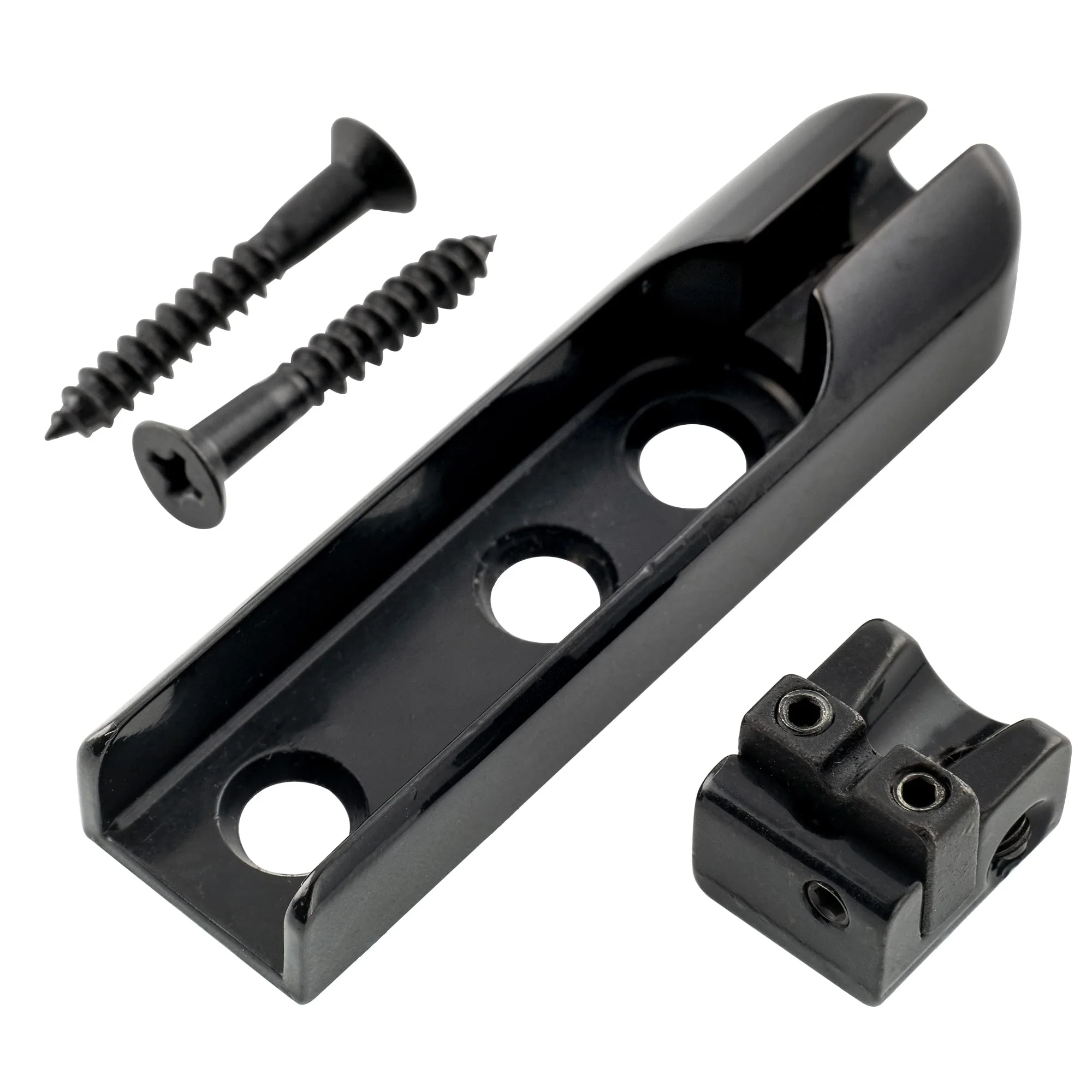 Musiclily Pro 15.5mm Individual Bass Bridge Single String Lock-Down Bass Bridge for 1st/2nd String, Black - Image 4