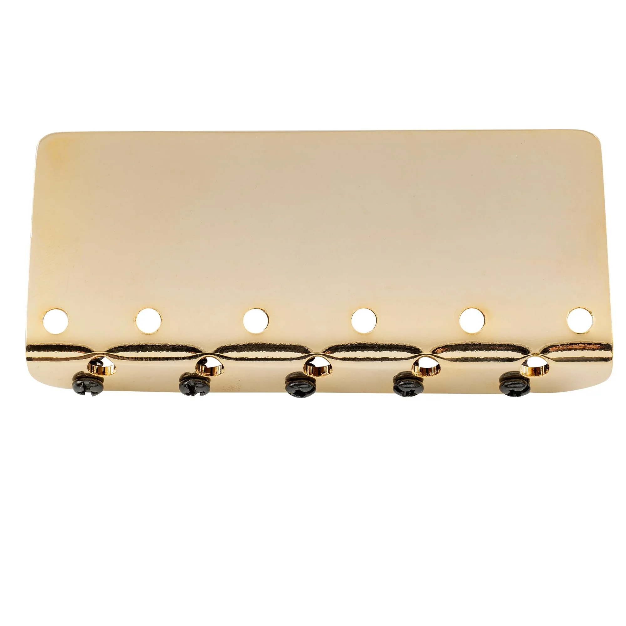 Musiclily Pro 18mm String Spacing Classic Standard Top-loading 5-String Bass Bridge with Brass Saddle Steel Plate, Gold - Image 3