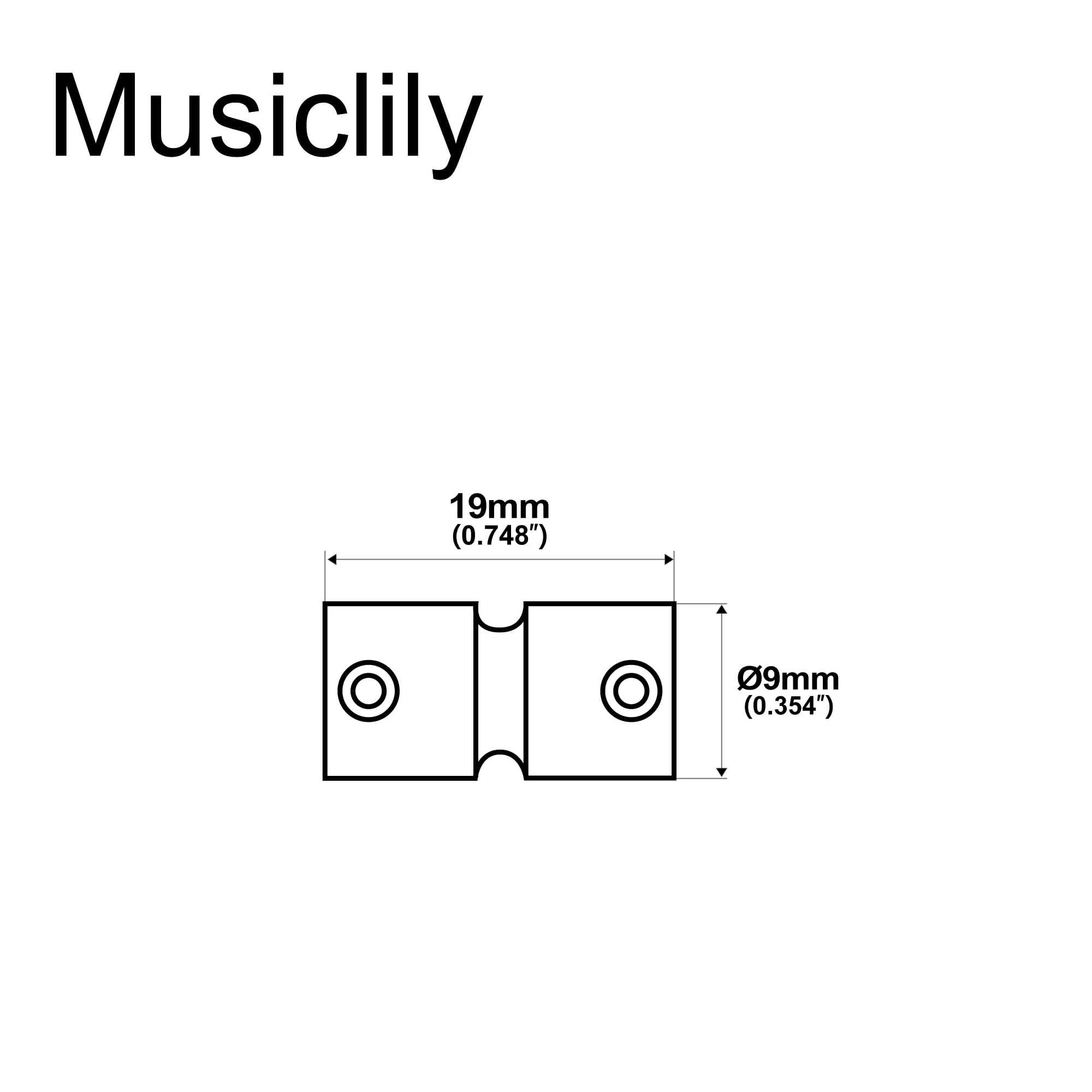 Musiclily Pro 19mm Steel Bass Bridge Saddles for 4-String Precision Jazz Bass, Chrome (Set of 4) - Image 2