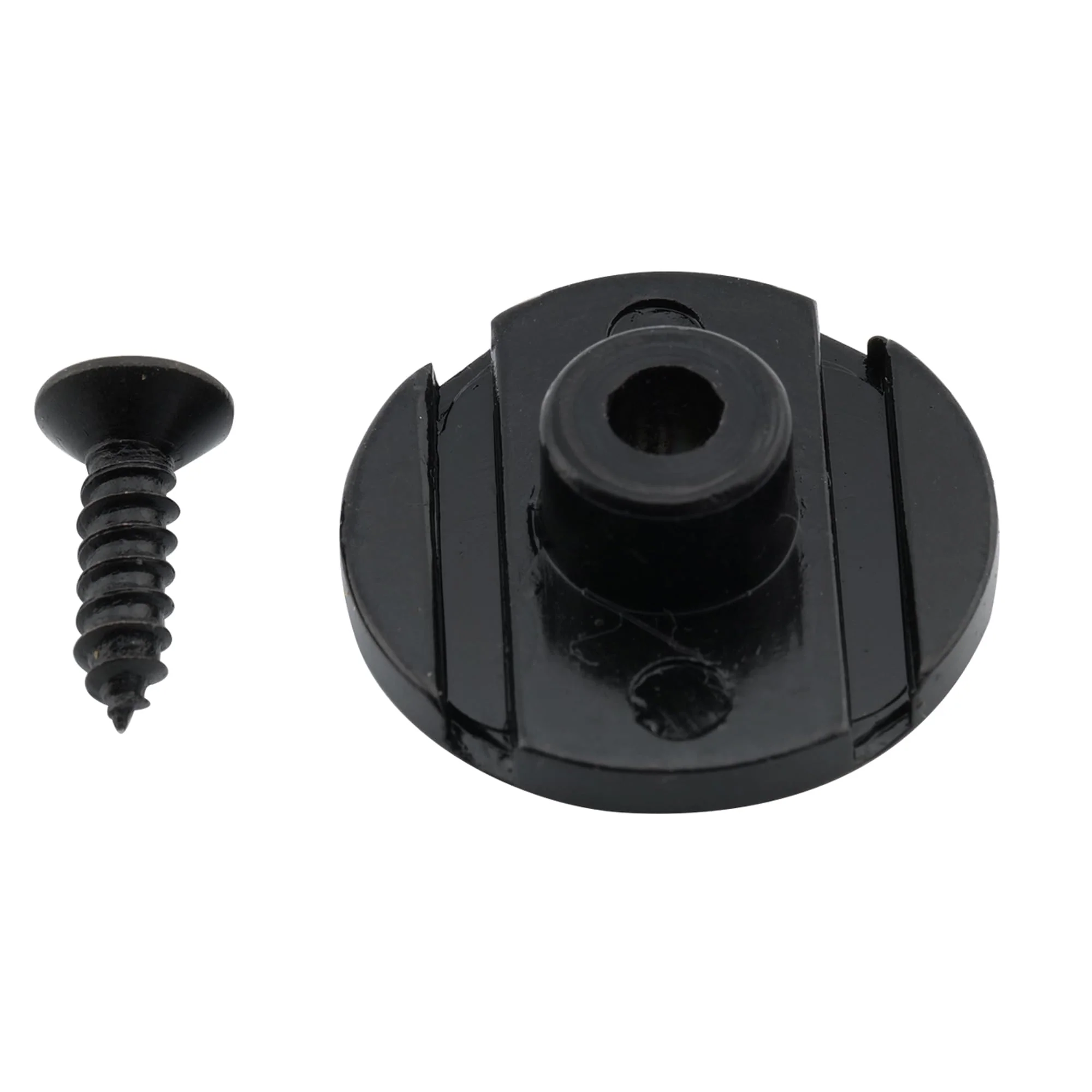 Musiclily Pro 19mm Steel Vintage Round Bass String Tree String Guide Retainer for Fender Precision Jazz Bass Electric Bass, Black - Image 3