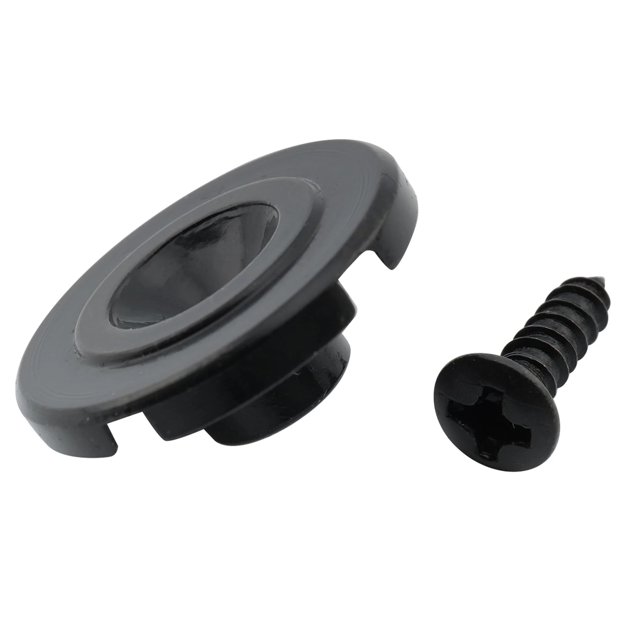 Musiclily Pro 19mm Steel Vintage Round Bass String Tree String Guide Retainer for Fender Precision Jazz Bass Electric Bass, Black - Image 4