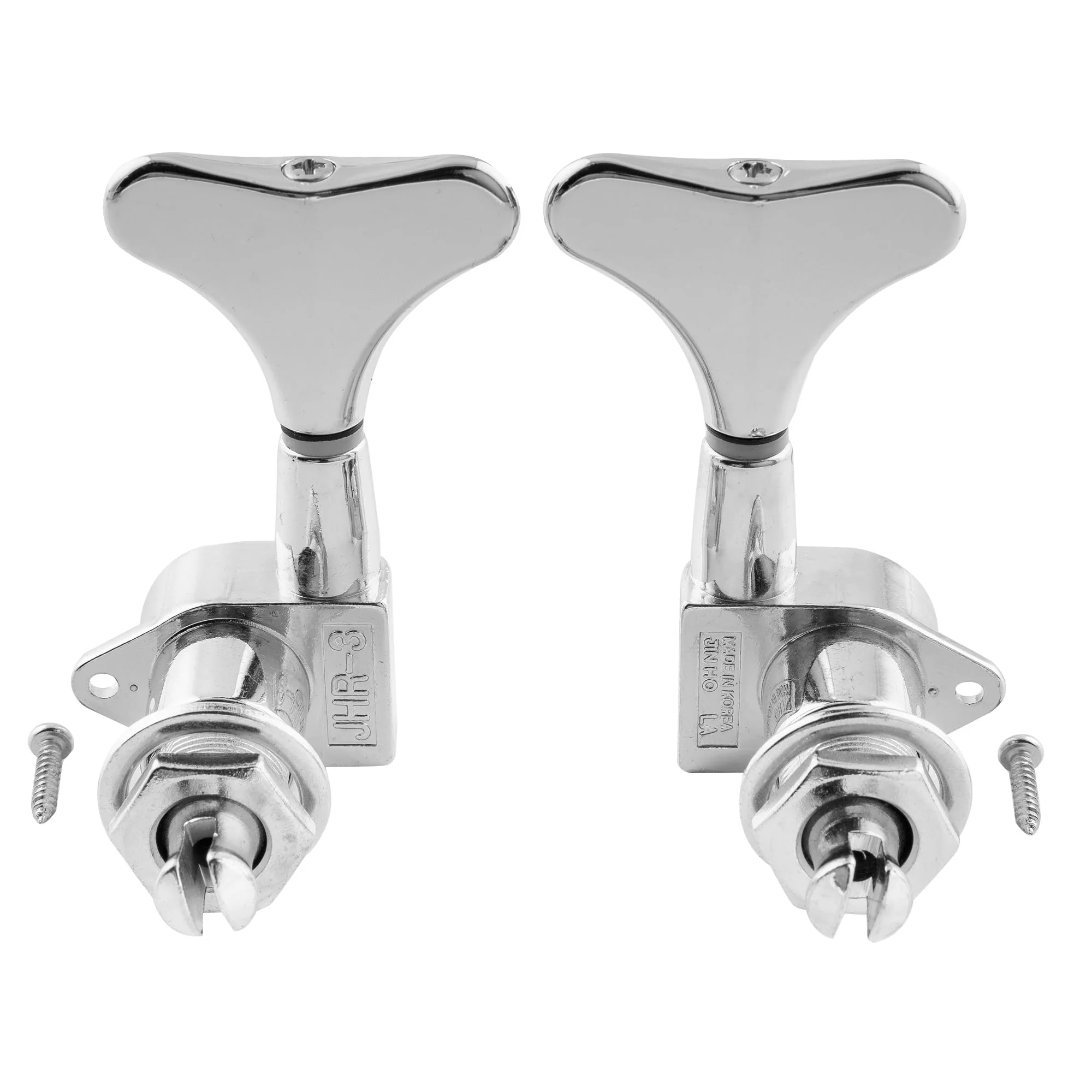 Musiclily Pro 2+2 Sealed Bass Tuners Tuning Keys Pegs Machine Heads for Ibanez Style Precision Jazz Bass, Chrome - Image 5