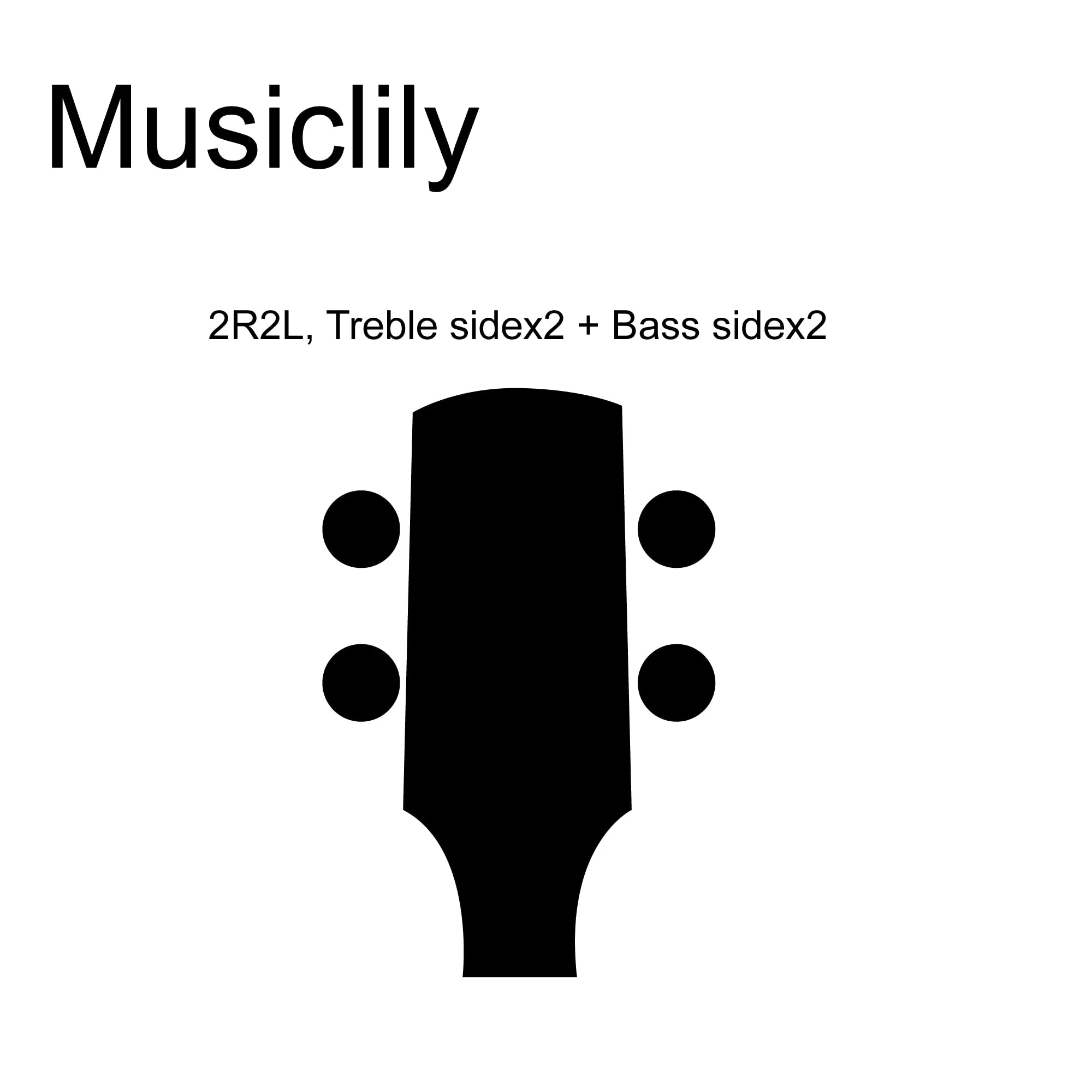 Musiclily Pro 2+2 Sealed Bass TunersTuning Keys Pegs Machine Heads for Ibanez Style Precision Jazz Bass, Gold - Image 3