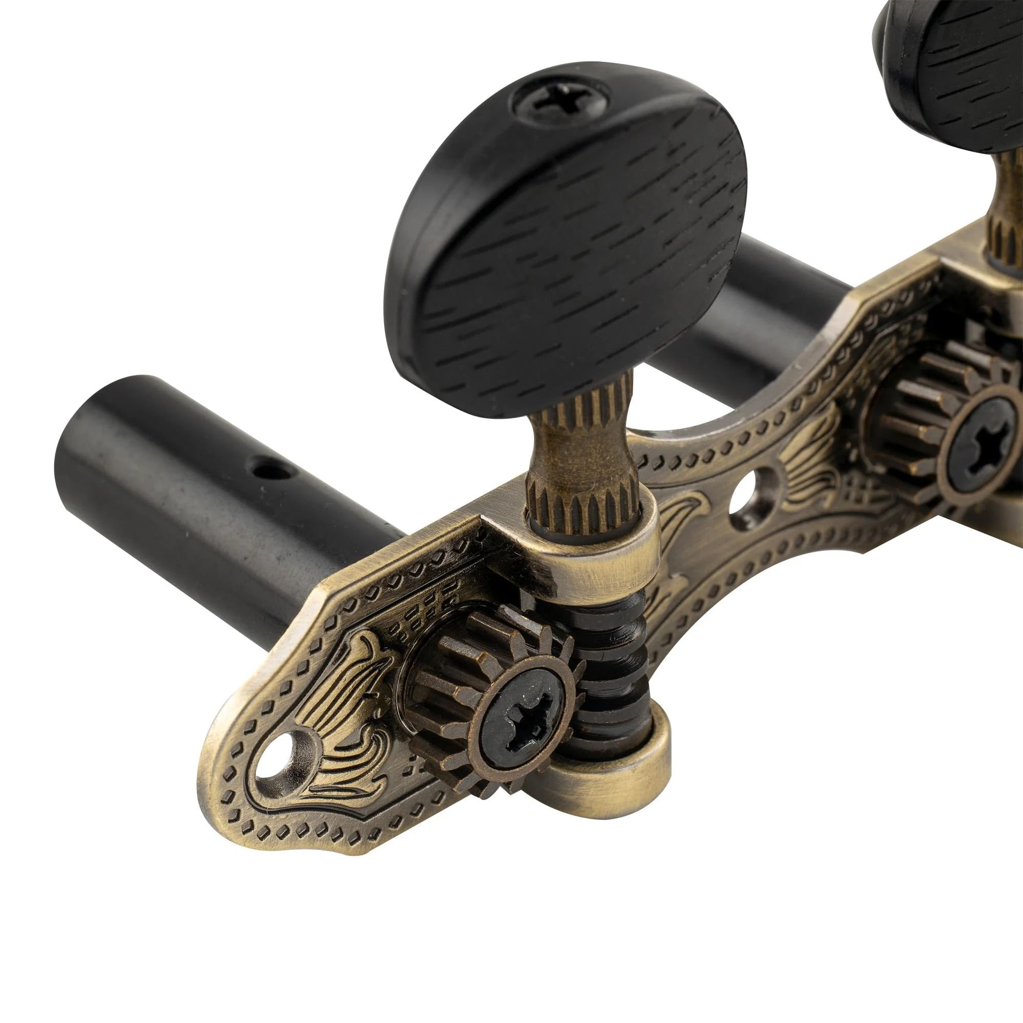 Musiclily Pro 3+3 Baker Style Classical Guitar Tuners Tuning Pegs Keys Guitar Machine Heads Set, Antique Brass - Image 6