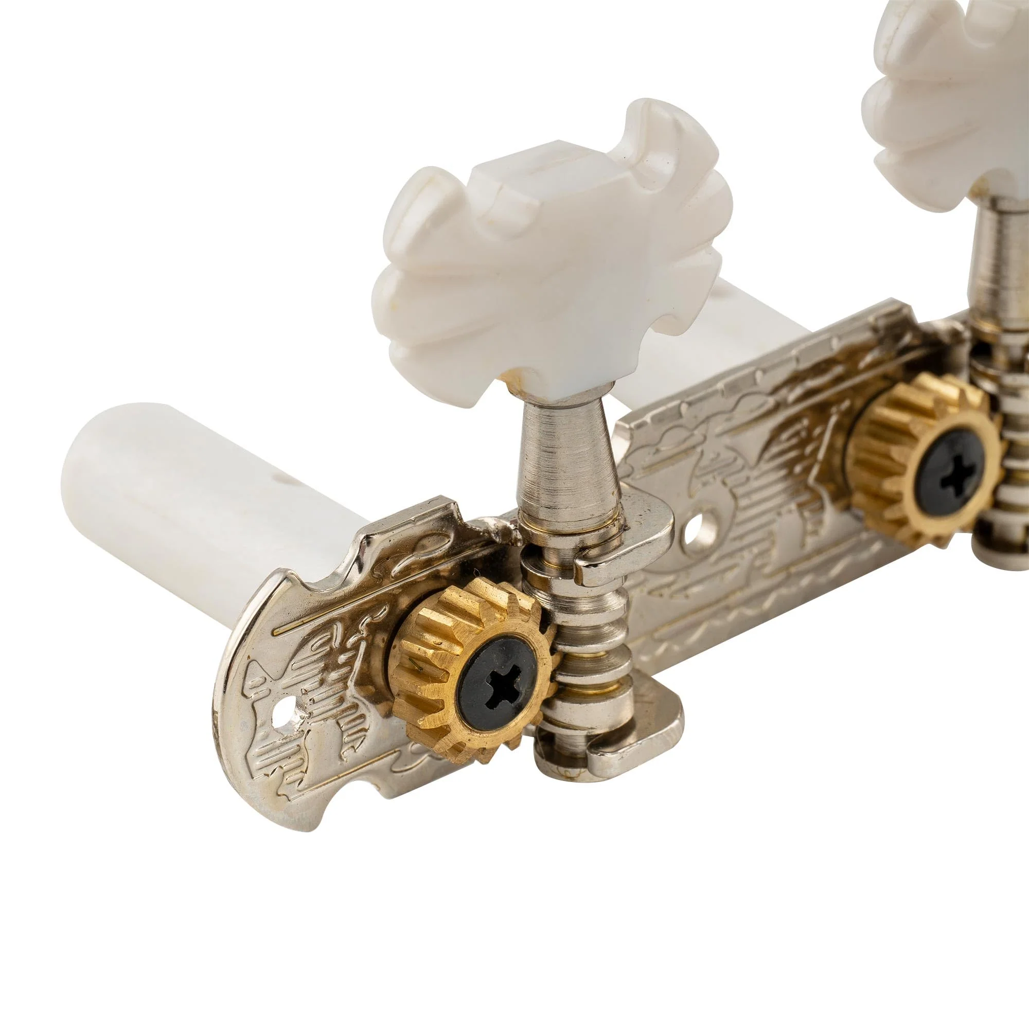 Musiclily Pro 3+3 Lyra Style Classical Guitar Machine Heads Tuning Pegs Keys Tuners Set Butterfly Button Nickel - Image 6