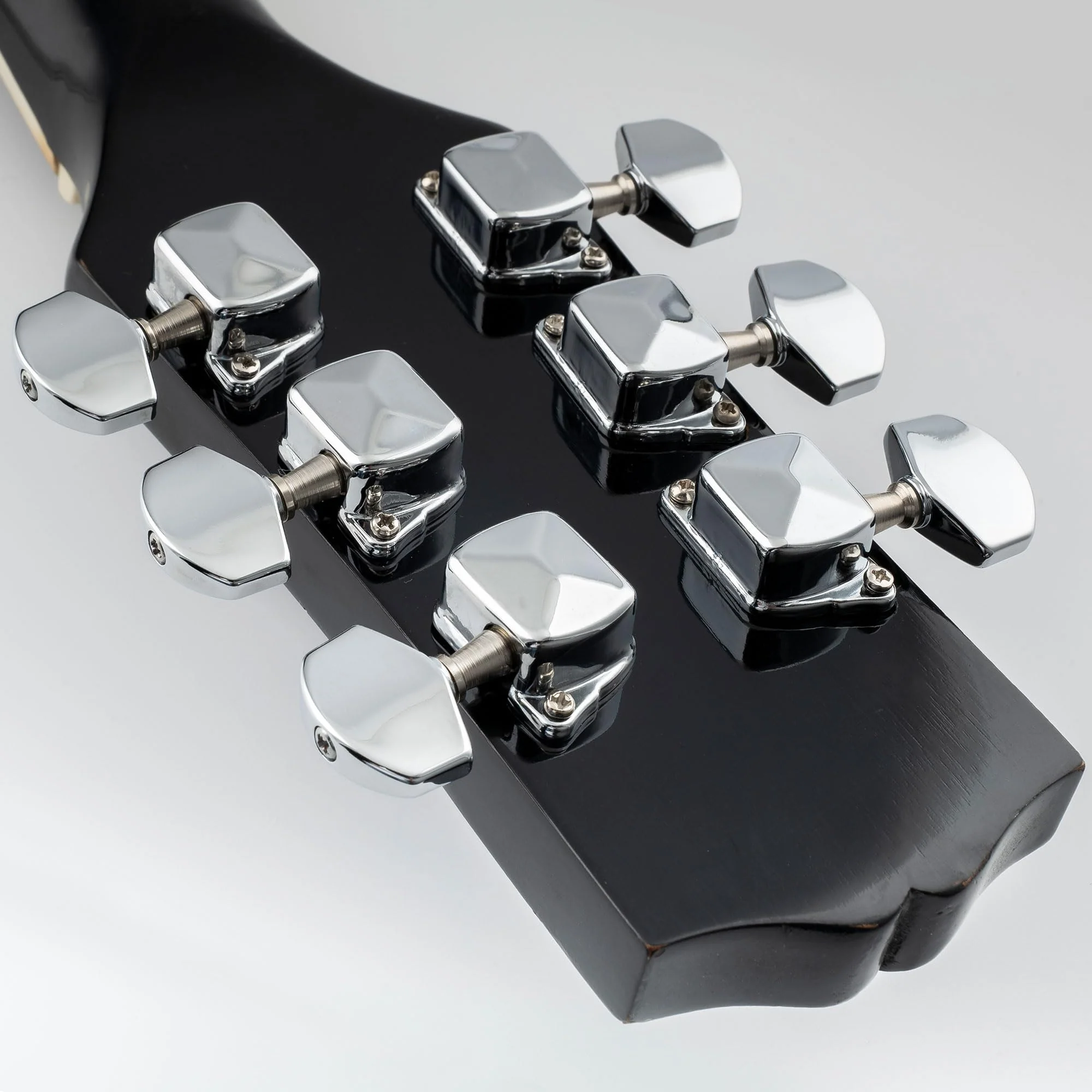 Musiclily Pro 3+3 Semi-closed Guitar Tuners String Tuning Pegs Keys Machine Heads Set for for Acoustic or Electric Guitar,Chrome Half Moon Button Chrome - Image 8