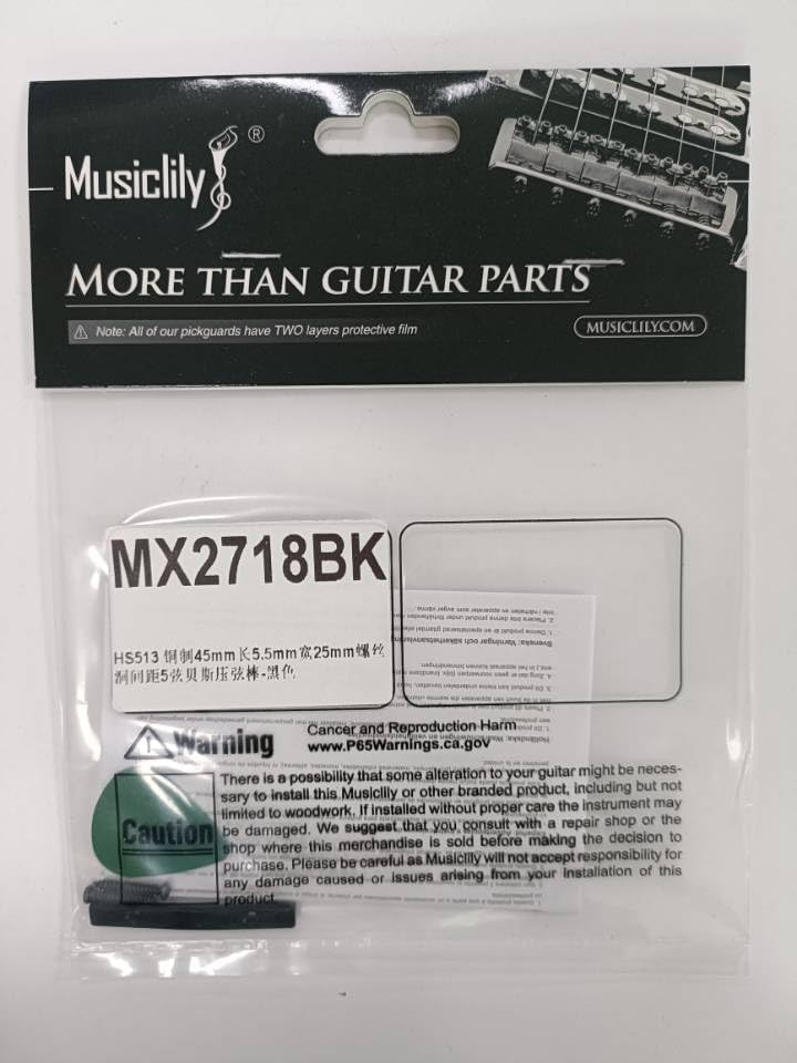 Musiclily Pro 45mm Brass Bass String Retainer Bar for 5-String Electric Bass, Black - Image 6