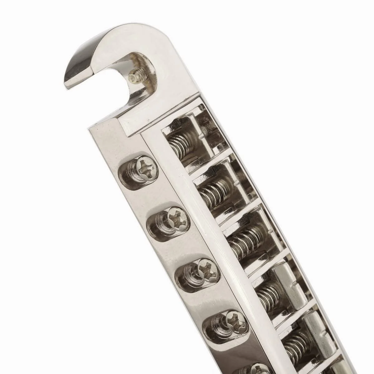 Musiclily Pro 52.5mm (2-1/16 inch) Pigtail Style Adjustable Wraparound Bridge Tailpiece for Epiphone Les Paul SG Style Electric Guitar, Nickel - Image 6