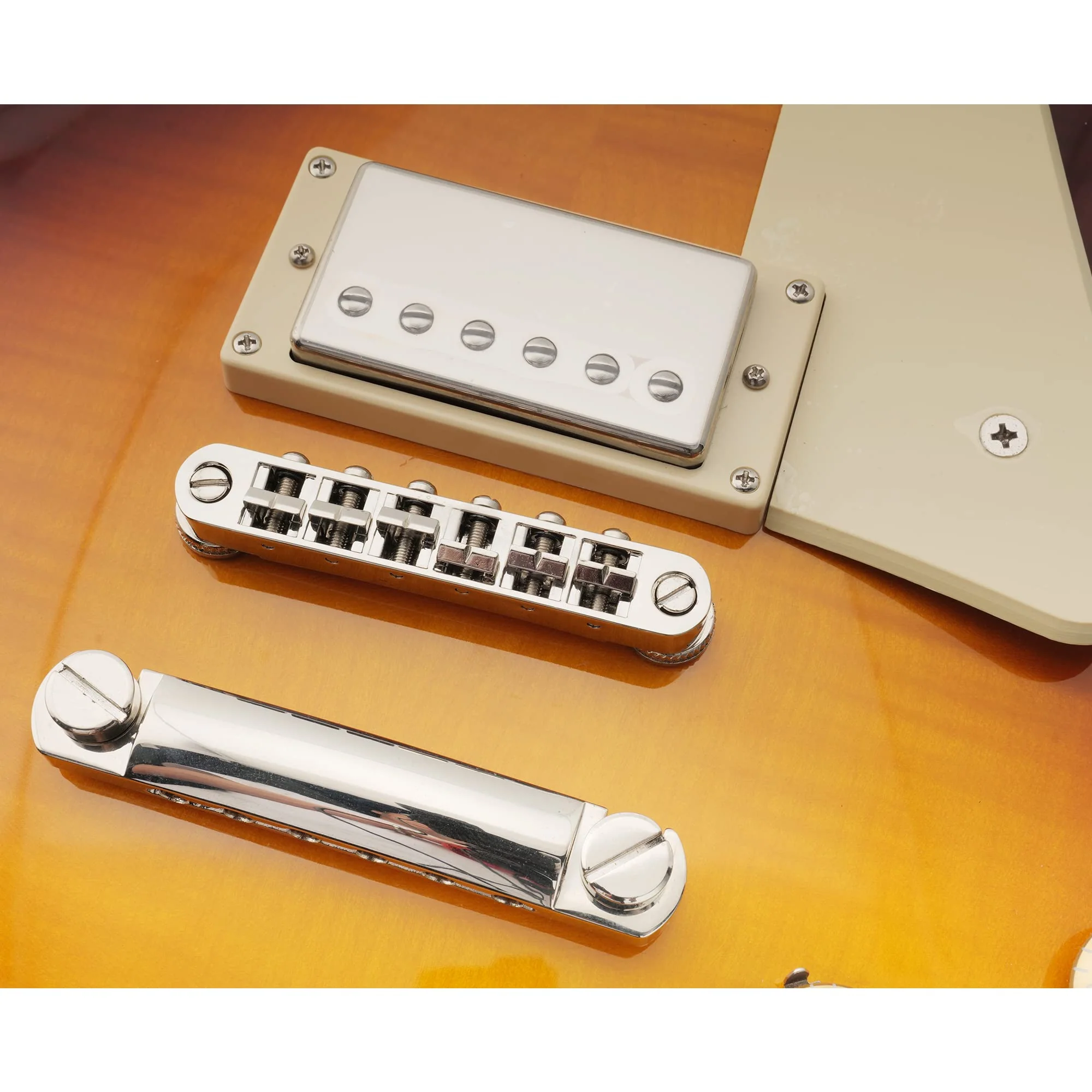Musiclily Pro 52mm Tune-O-Matic Bridge Wide Body LP Bridge for Epiphone Les Paul SG Style Electric Guitar Parts, Nickel - Image 6