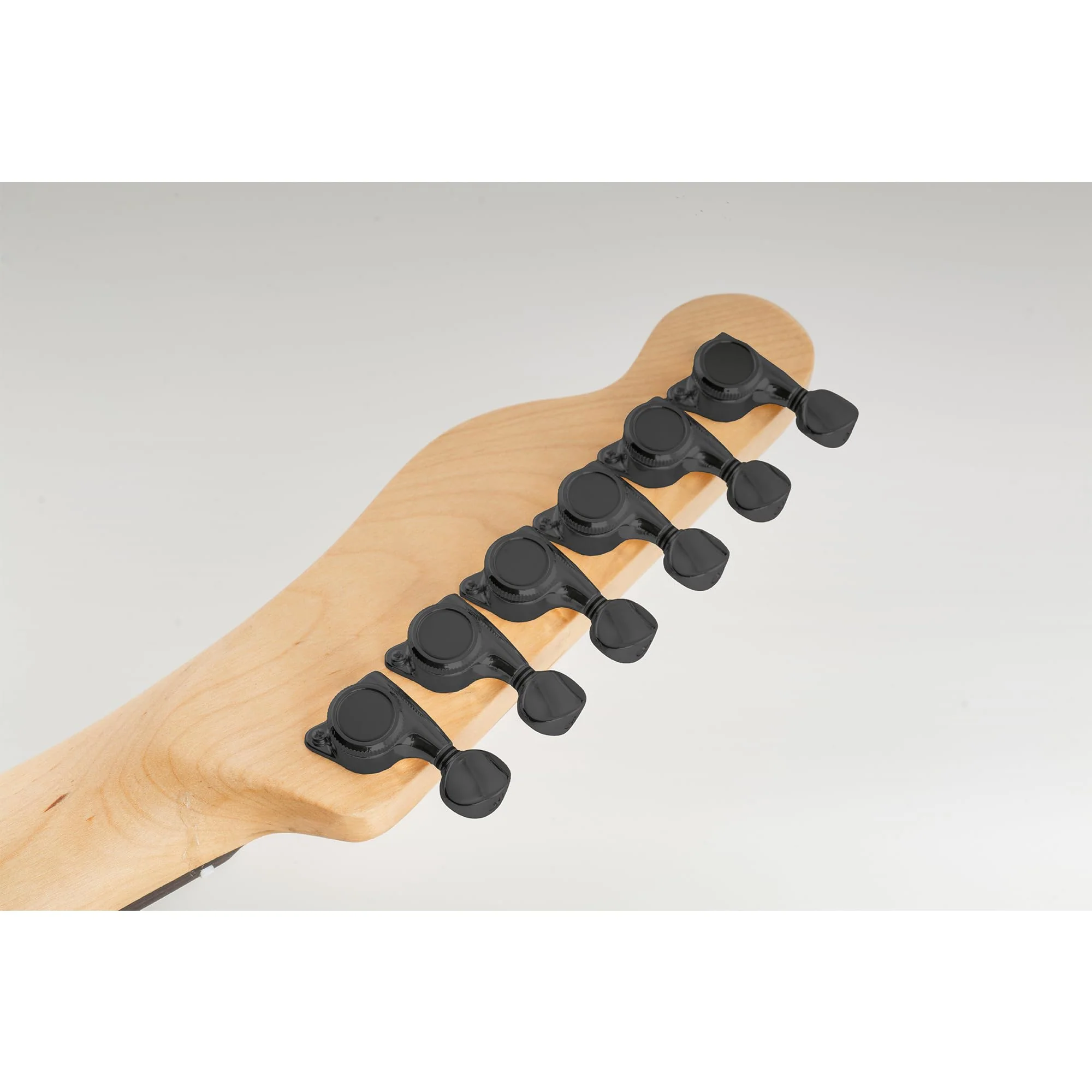 Musiclily Pro 6-in-line 18:1 Ratio Full Sealed Locking Machine Heads Tuners Tuning Pegs Keys with Vintage Oval Button 45 Degree Screw for Strat Tele Style Electric Guitar, Black - Image 8