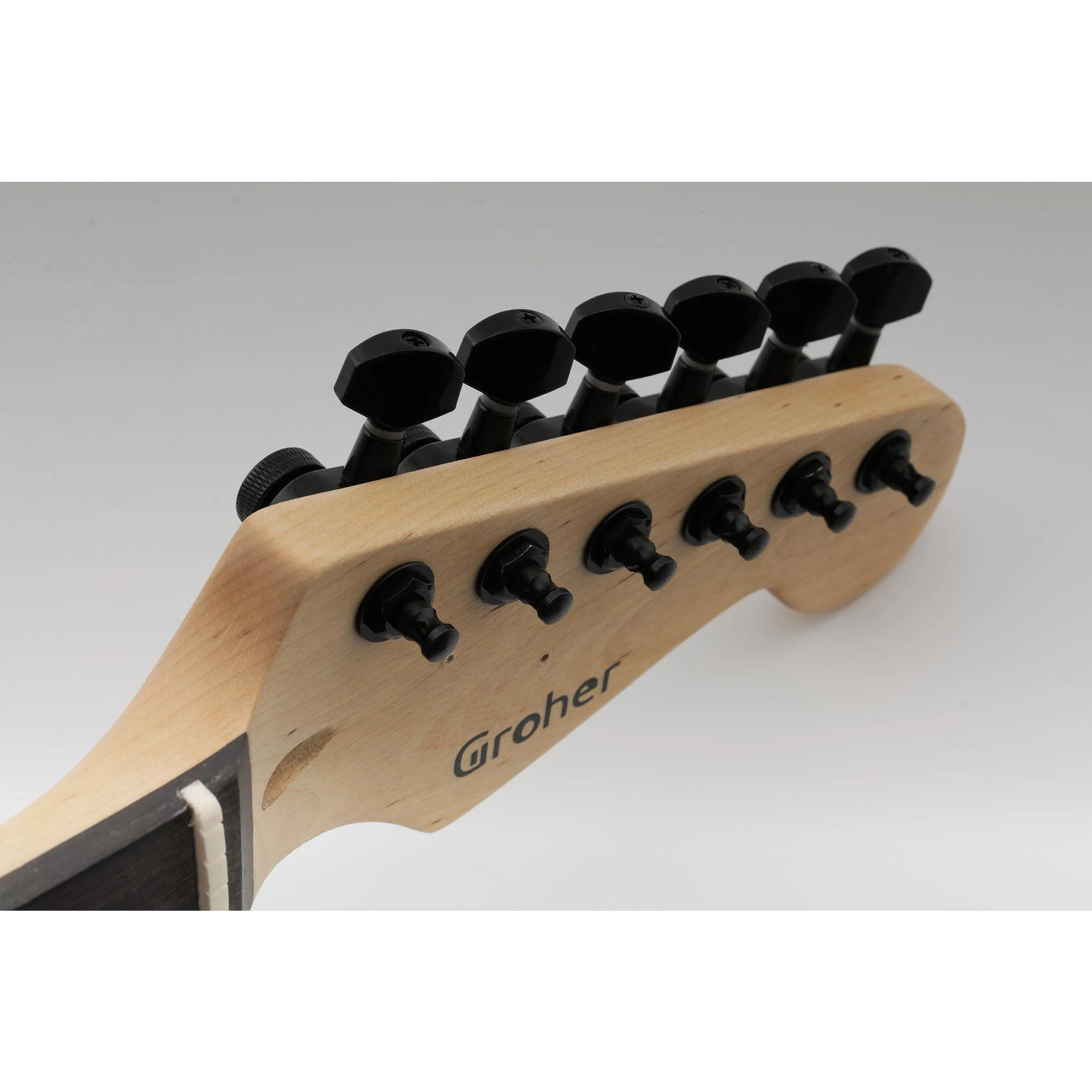 Musiclily Pro 6 in Line Guitar Locking Tuners Tuning Pegs Keys Machine Heads Set for Strat Tele Style Guitar, Black - Image 8
