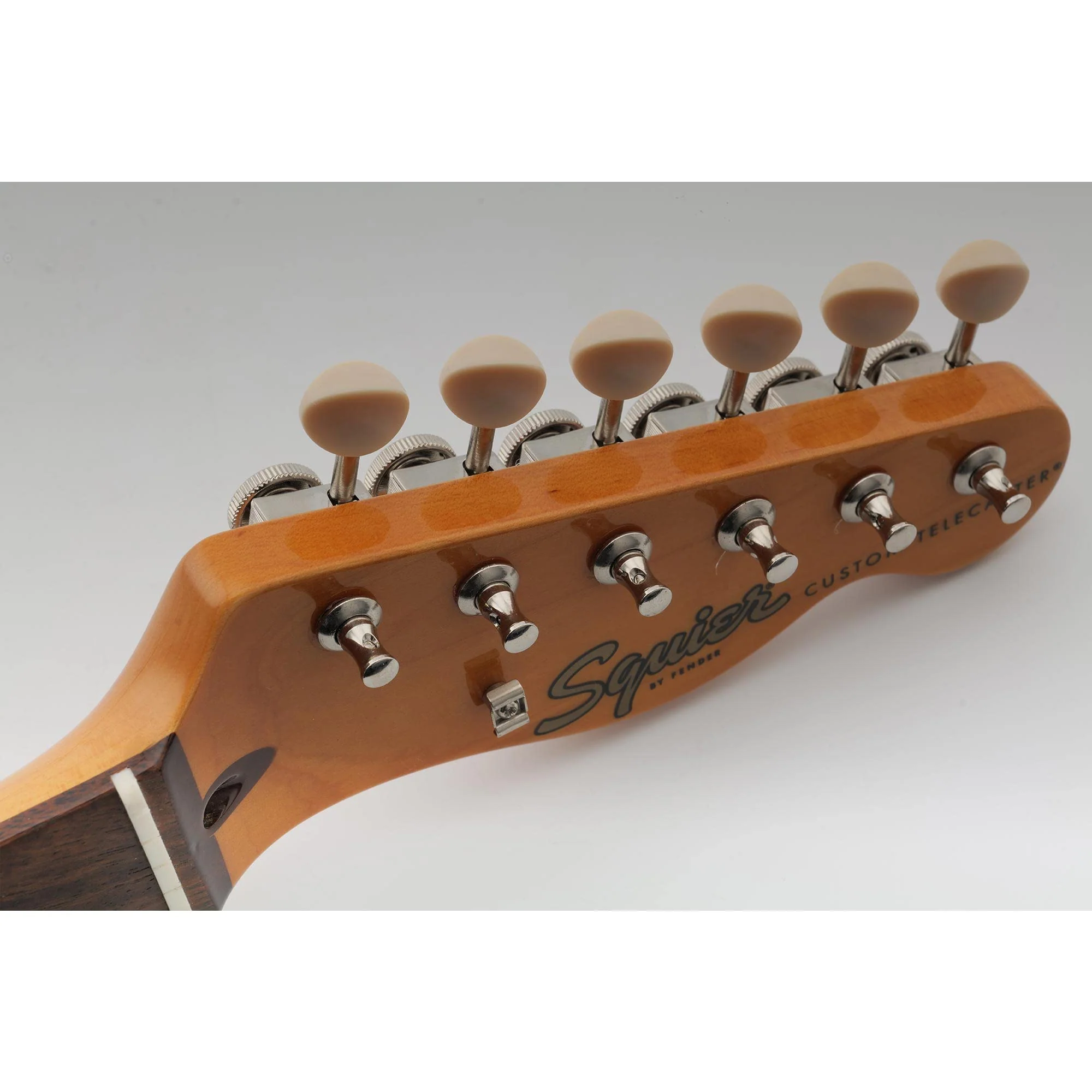 Musiclily Pro 6 inline Vintage Guitar Locking Tuners Guitar String Tuning Pegs Keys Machine Heads Replacement for Strat/Tele ST TL Style Electric Guitar, Nickel with Plastic Button - Image 9