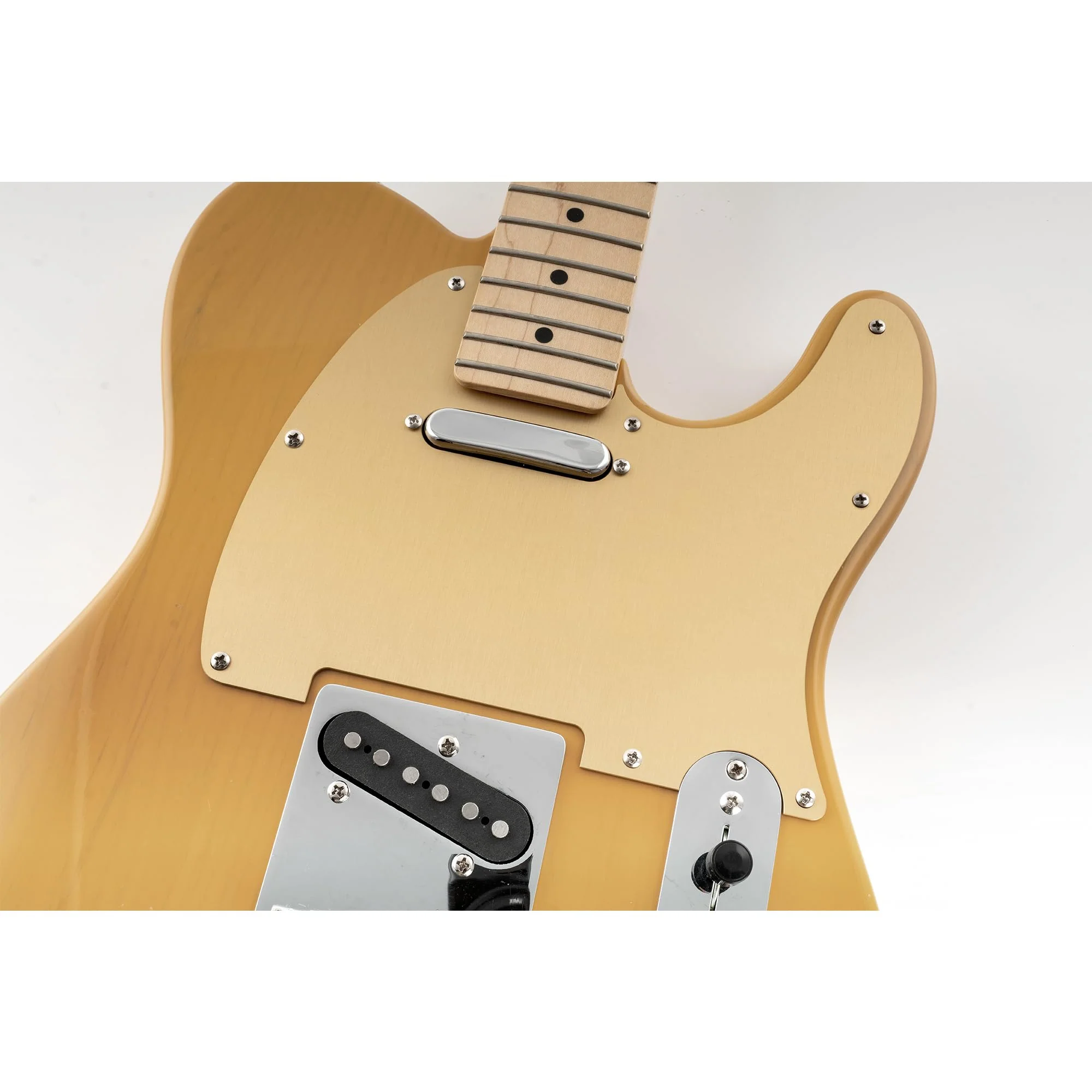 Musiclily Pro 8 Holes Anodized Aluminum Tele Pickguard TL Guitar Pickguard for American/Mexican Fender Standard Tele Style Electric Guitar, Gold - Image 5