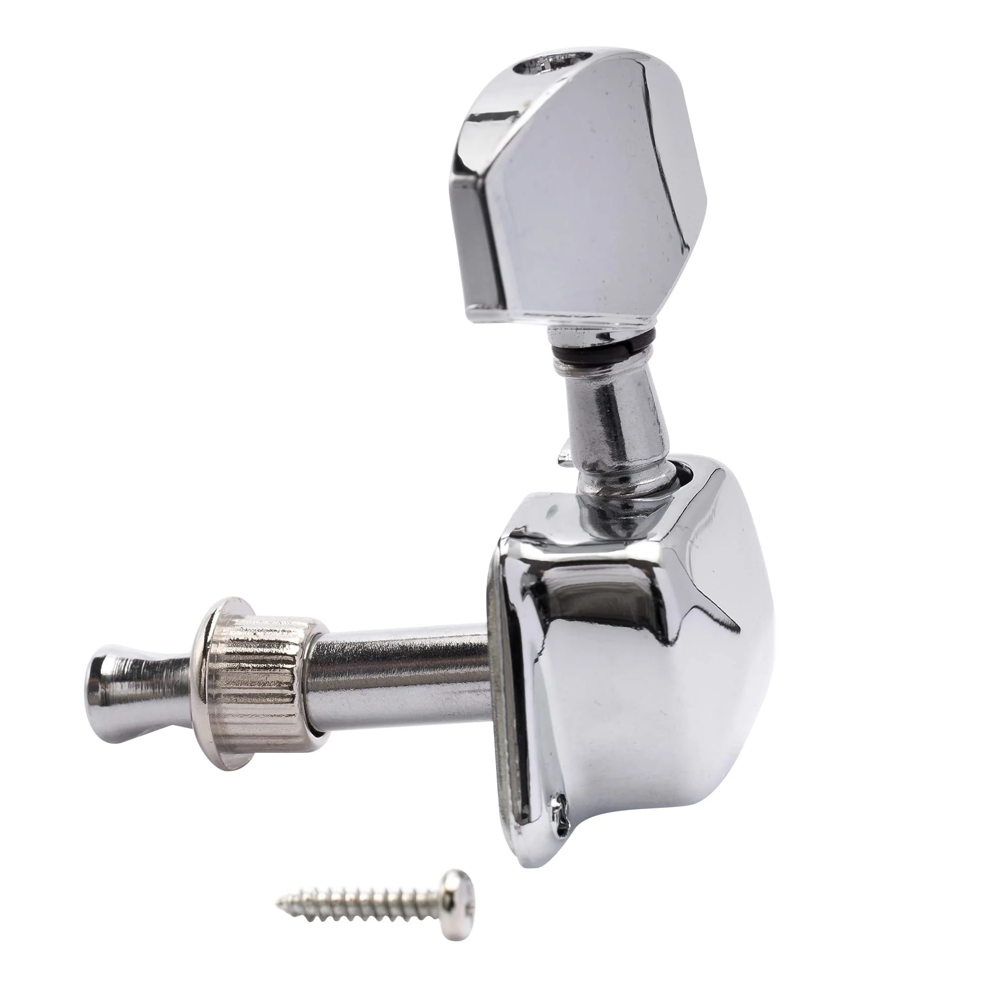 Musiclily Pro 8mm Guitar Tuner Bushings for Electric Guitar Semi-closed Tuning Pegs Machine Heads, Chrome (Set of 6) - Image 4