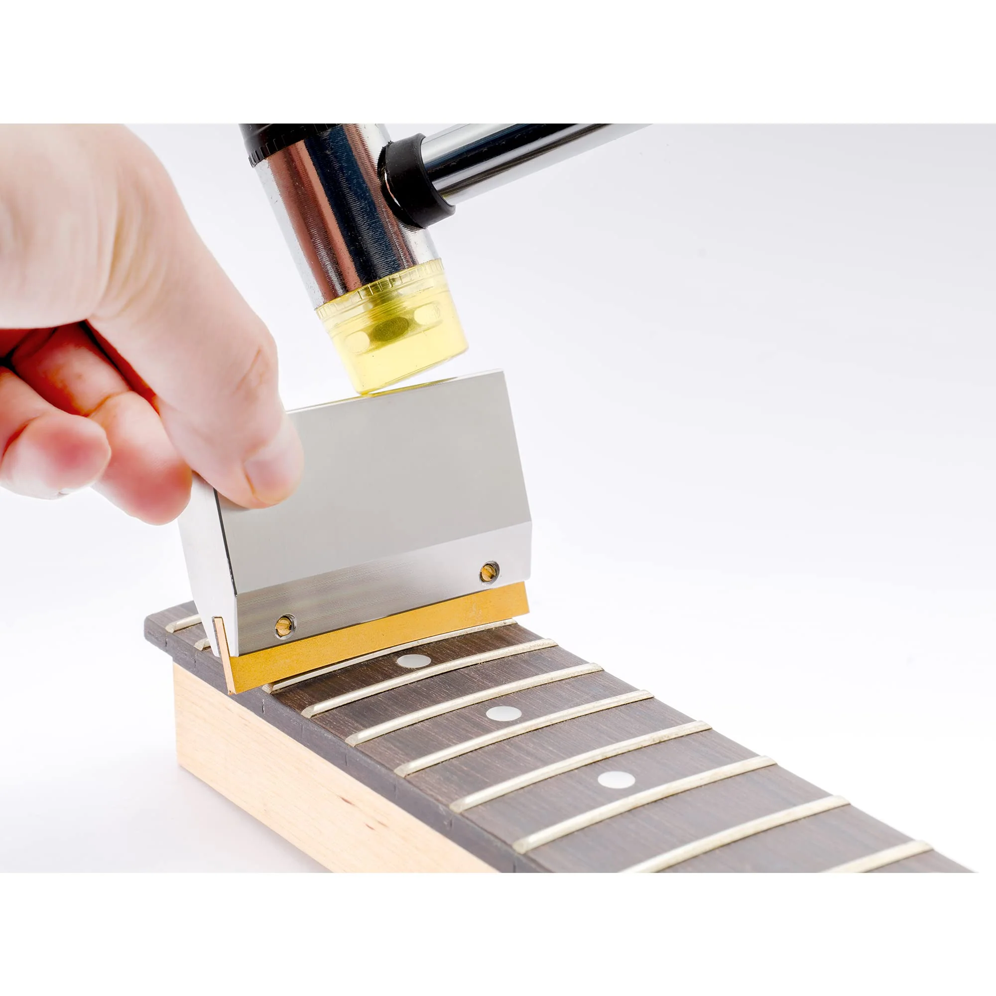Musiclily Pro Guitar Bass Fret Press Caul Stainless Steel Block Luthier Tool - Image 3