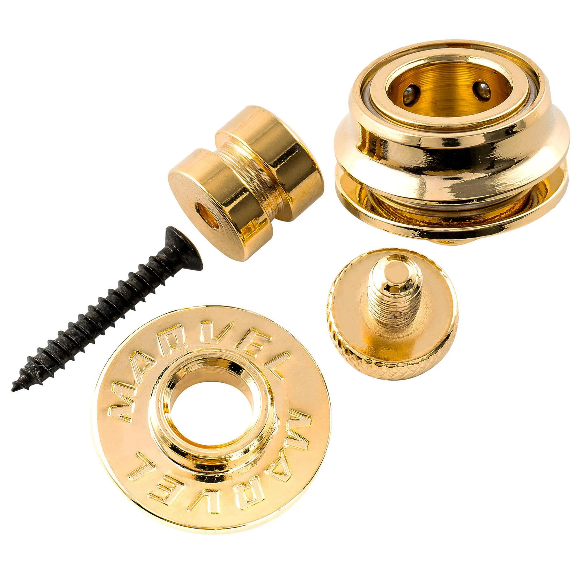 Musiclily Pro Heavy Duty Guitar Strap Locks Security Straplocks System for Fender Strat/Tele Electric Acoustic Guitar or Bass, Gold (Set of 2) - Image 5