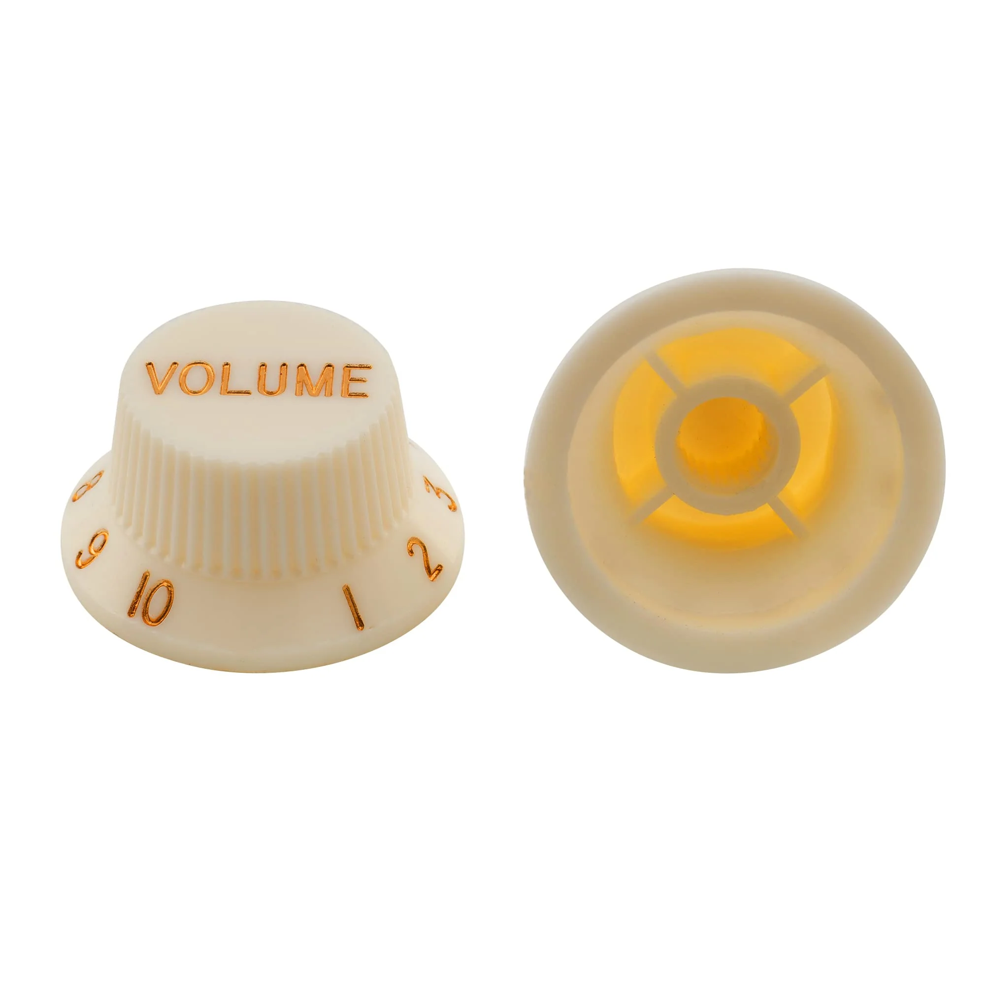 Musiclily Pro Imperial Inch Size Strat Knobs 1 Volume 2 Tone Set for USA Fender Stratocaster Electric Guitar, Aged White(Set of 3) - Image 6
