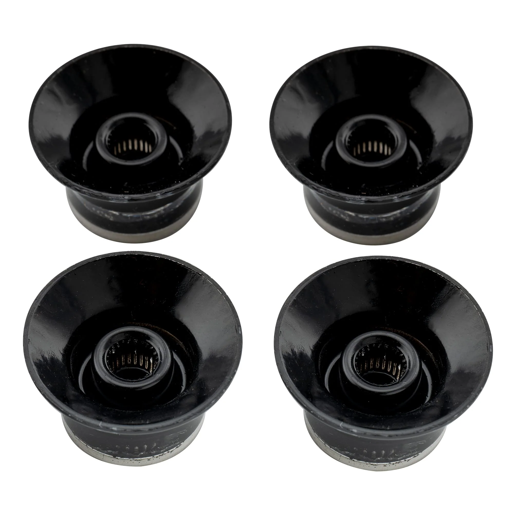 Musiclily Pro Imperial Inch Size Top Hat Bell Reflector 2 Volume 2 Tone Knobs Set for USA Les Paul SG Electric Guitar Black w/Gold - Image 4