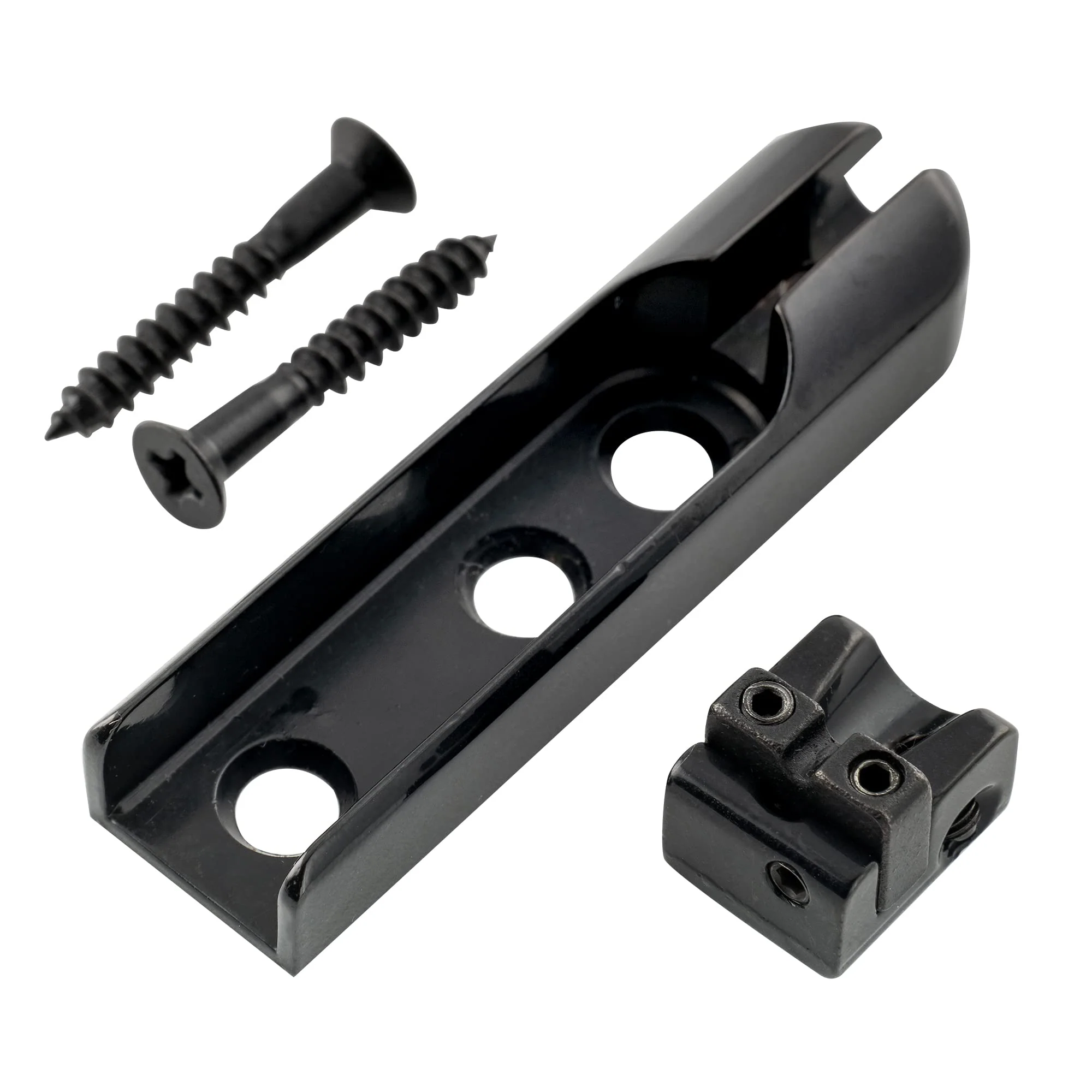 Musiclily Pro Individual Bass Bridge Single String Lock-Down Bass Bridge for 4-String Electric Bass, Black (Set of 4) - Image 5