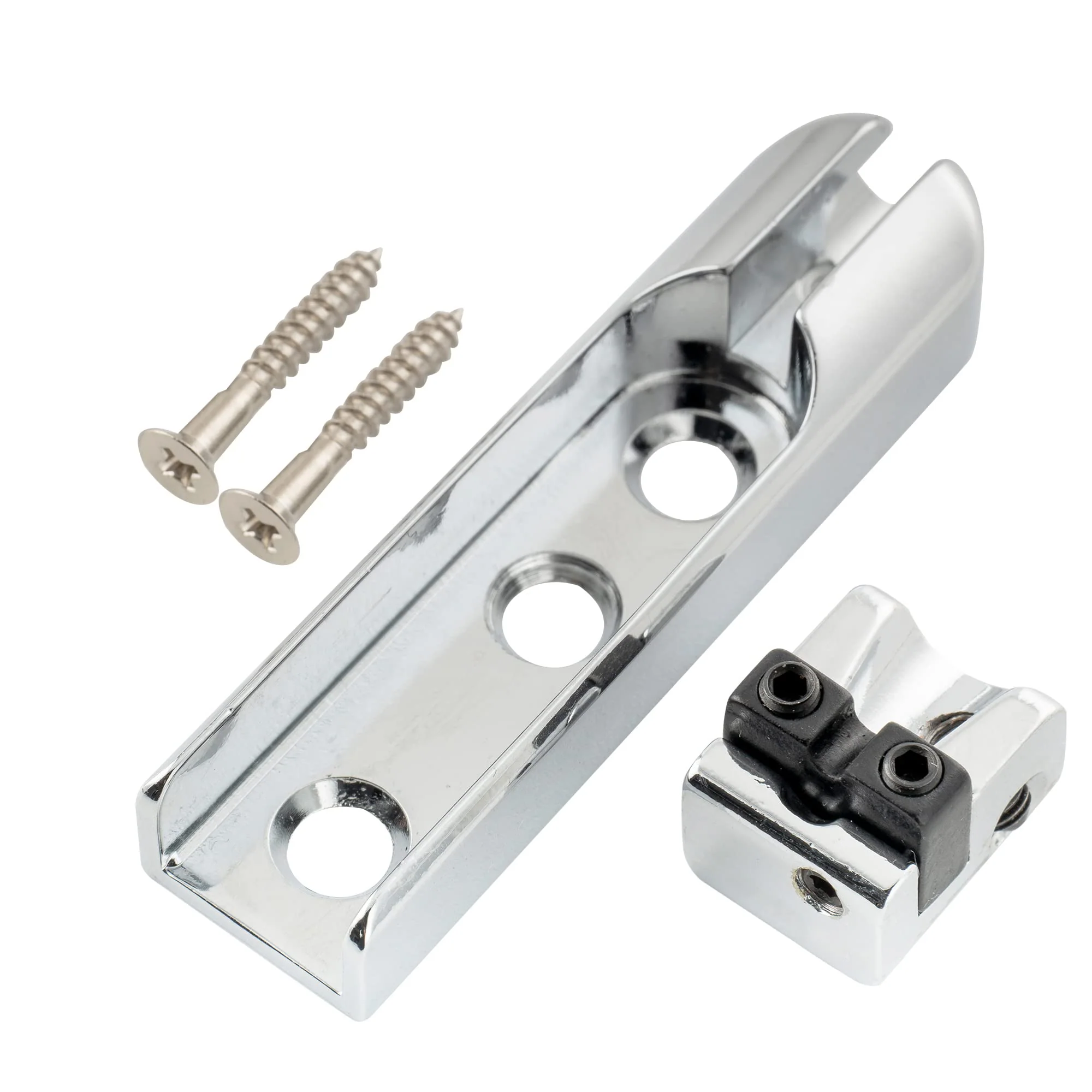 Musiclily Pro Individual Bass Bridge Single String Lock-Down Bass Bridge for 4-String Electric Bass, Chrome (Set of 4) - Image 5