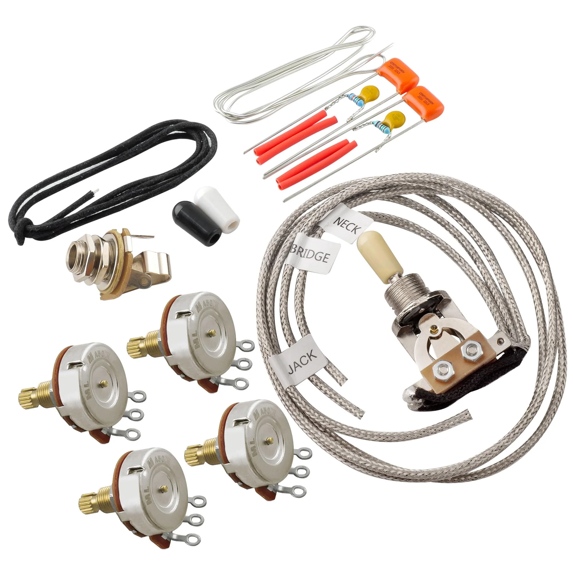 Musiclily Pro LP STD Modern 60s PLUS Treble Bleed DIY Wring Kit Upgrade for Epiphone LP Style Electric Guitar, Nickel Switch DIY Kits Modern 60s PLUS - Image 3