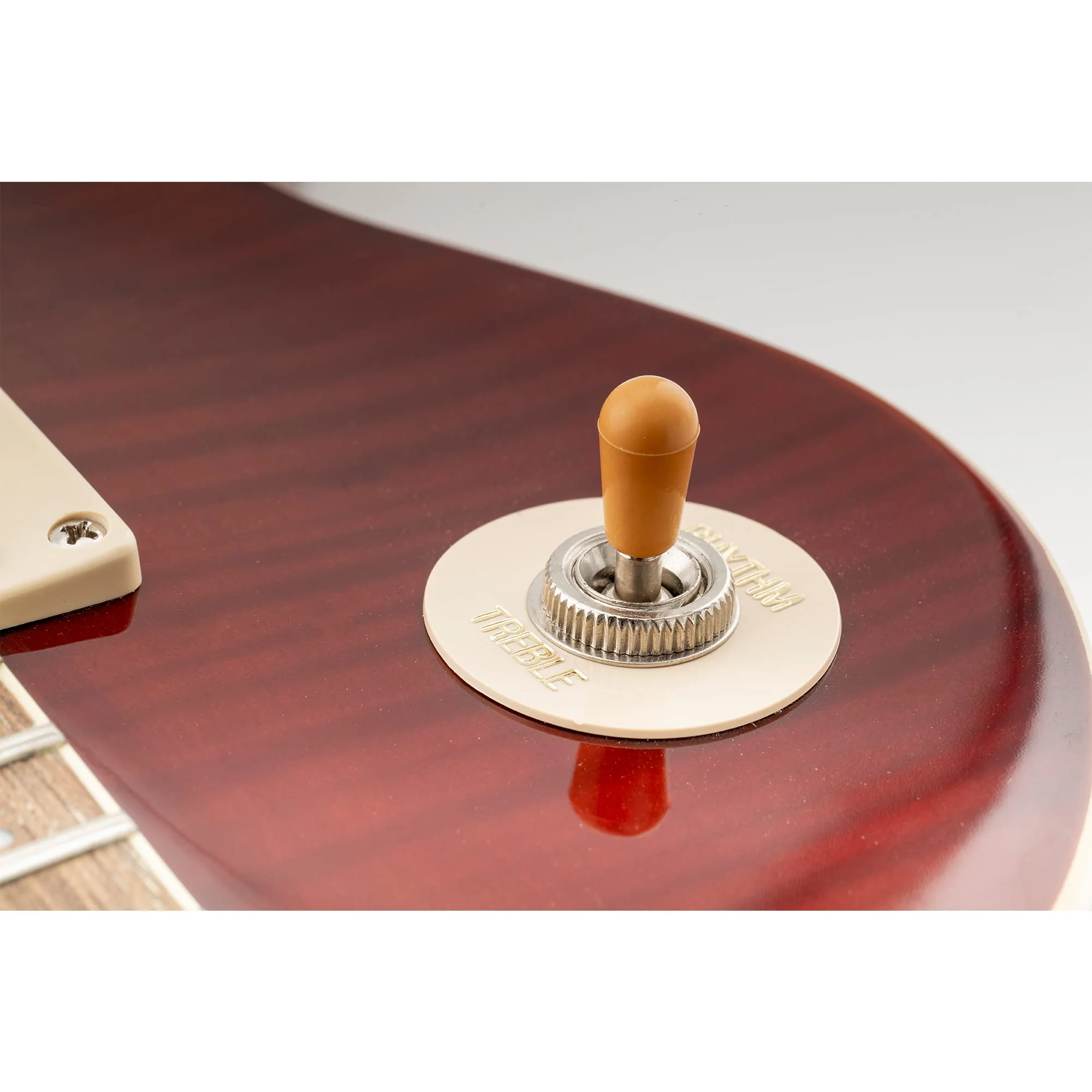 Musiclily Pro Metric Thread Plastic Guitar 3 Way Toggle Switch Tips LP Pickup Selector Switch Caps Switch Knobs for Import Epiphone Les Paul Style Electric Guitar, Amber (Set of 2) - Image 6