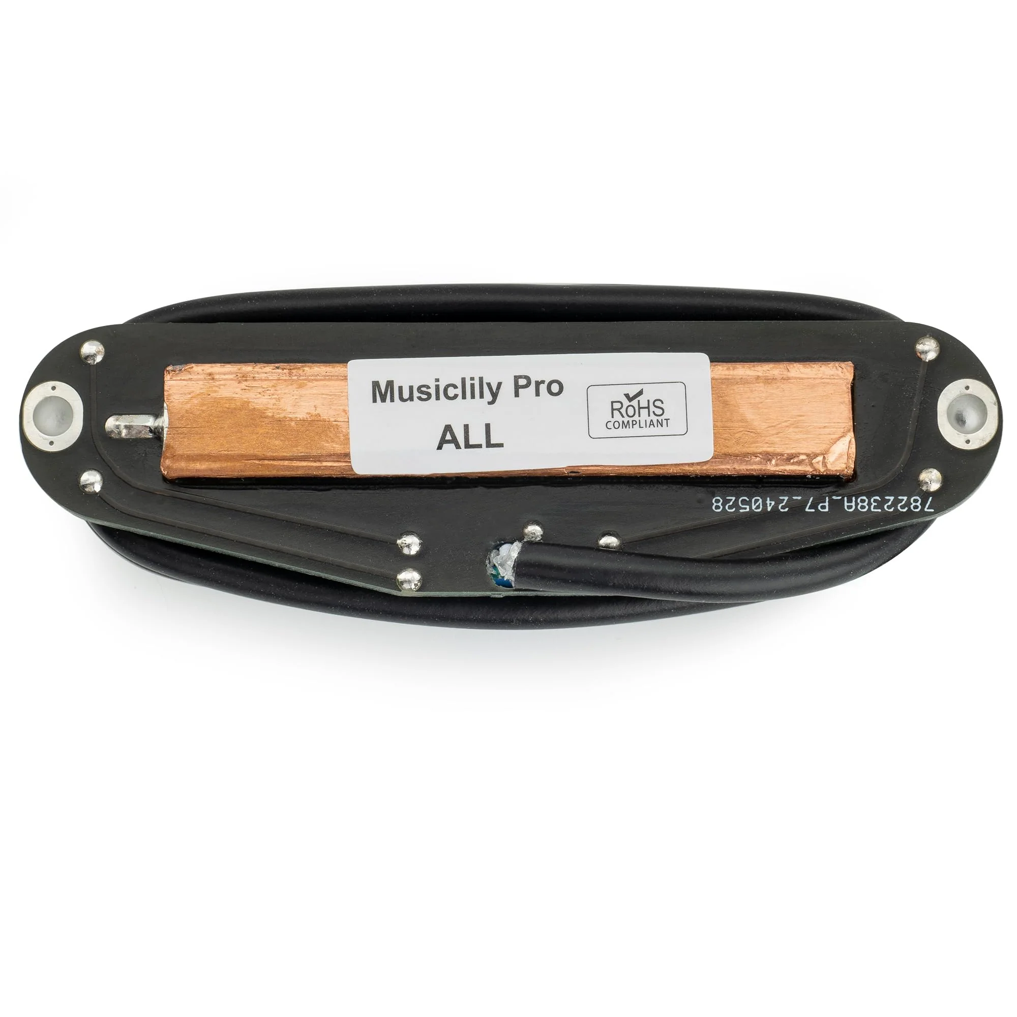 Musiclily Pro ST-DPMC Ceramic Rail Blade Single Coil Sized Humbucker Pickup 9.2K for Strat Style Electric Guitar, Black Body Black Rail - Image 4