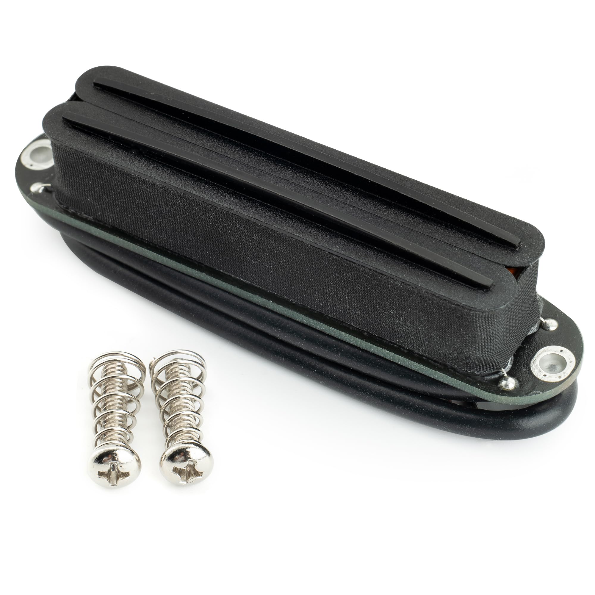 Musiclily Pro ST-DPMC Ceramic Rail Blade Single Coil Sized Humbucker Pickup 9.2K for Strat Style Electric Guitar, Black Body Black Rail - Image 6